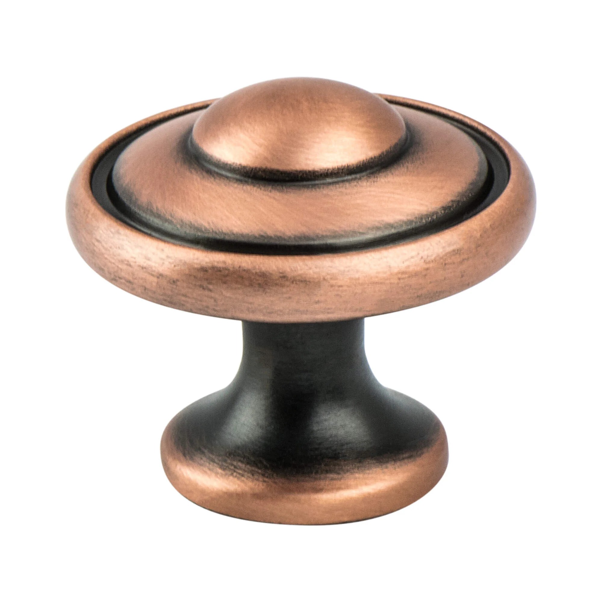 Euro Traditions Brushed Antique Copper Knob 2923-1BAC-P