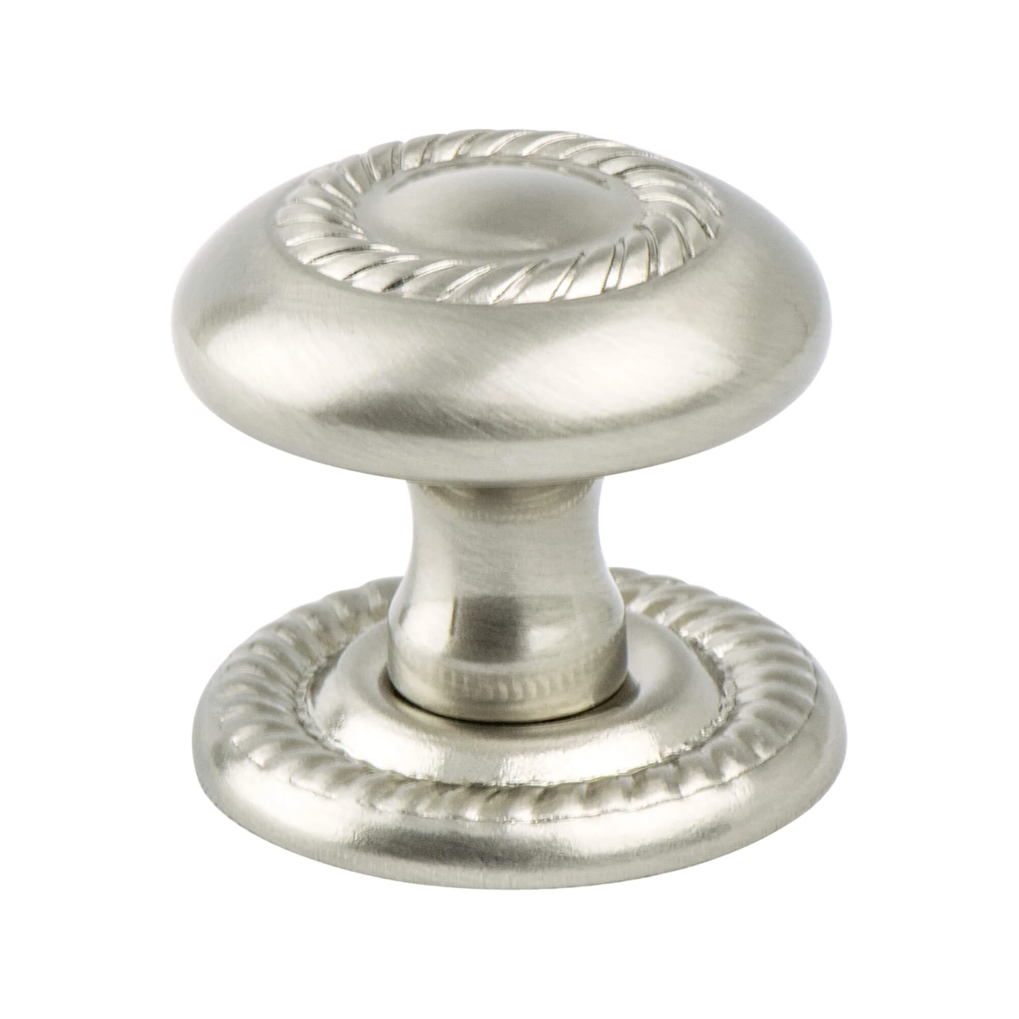Advantage Plus Four Brushed Nickel Roped Knob 0955-1BPN-P