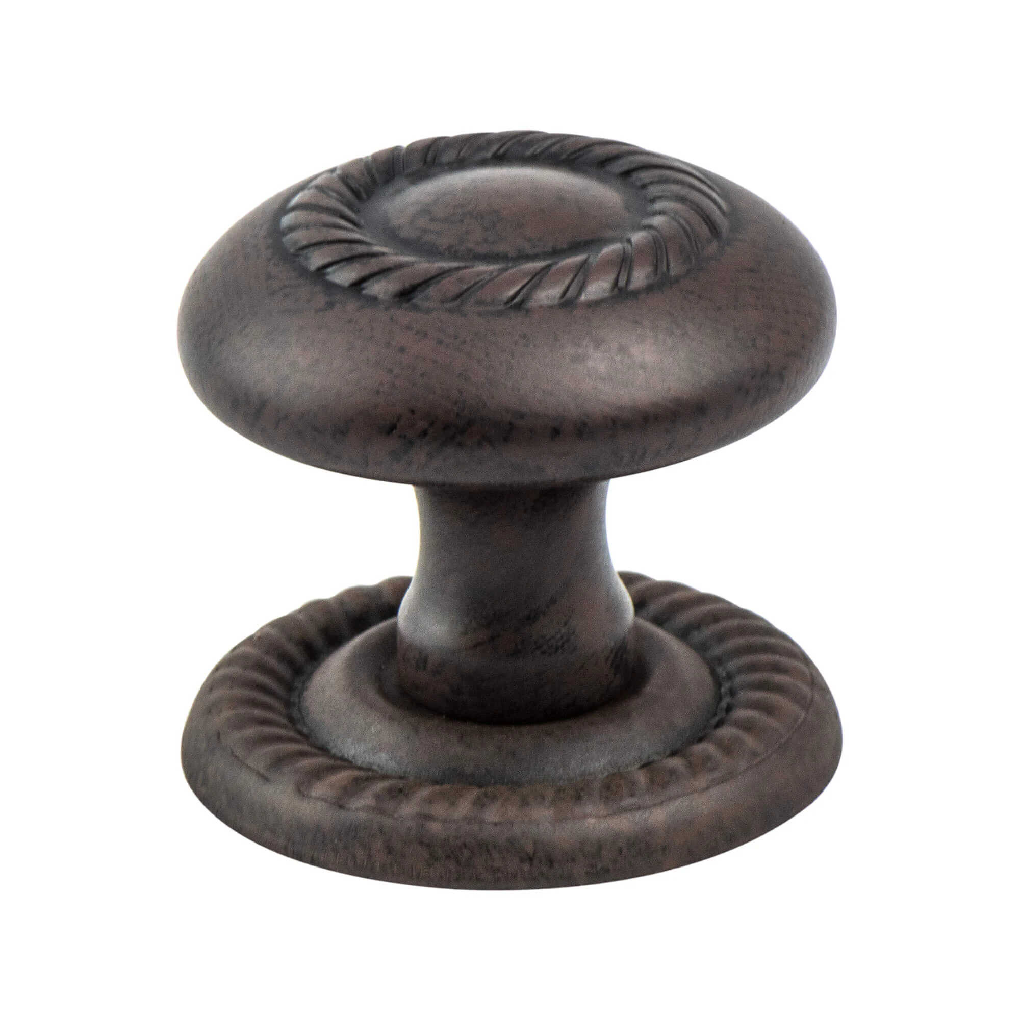 Advantage Plus Four Rust Glaze Roped Knob 0957-1RG-P