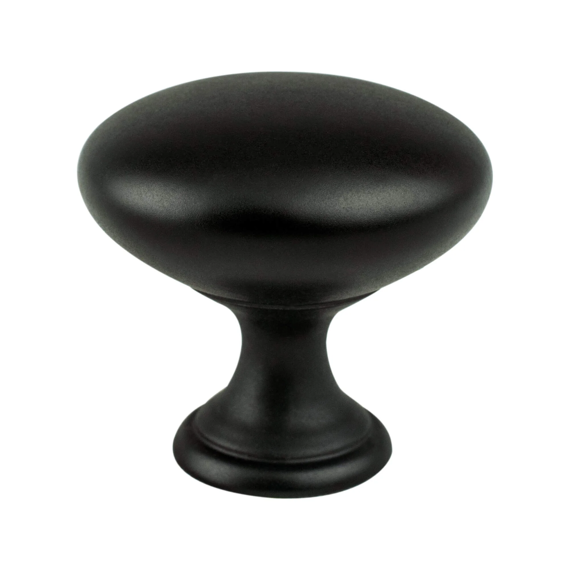 Traditional Advantage One Matte Black Round Knob 9021-1055-P