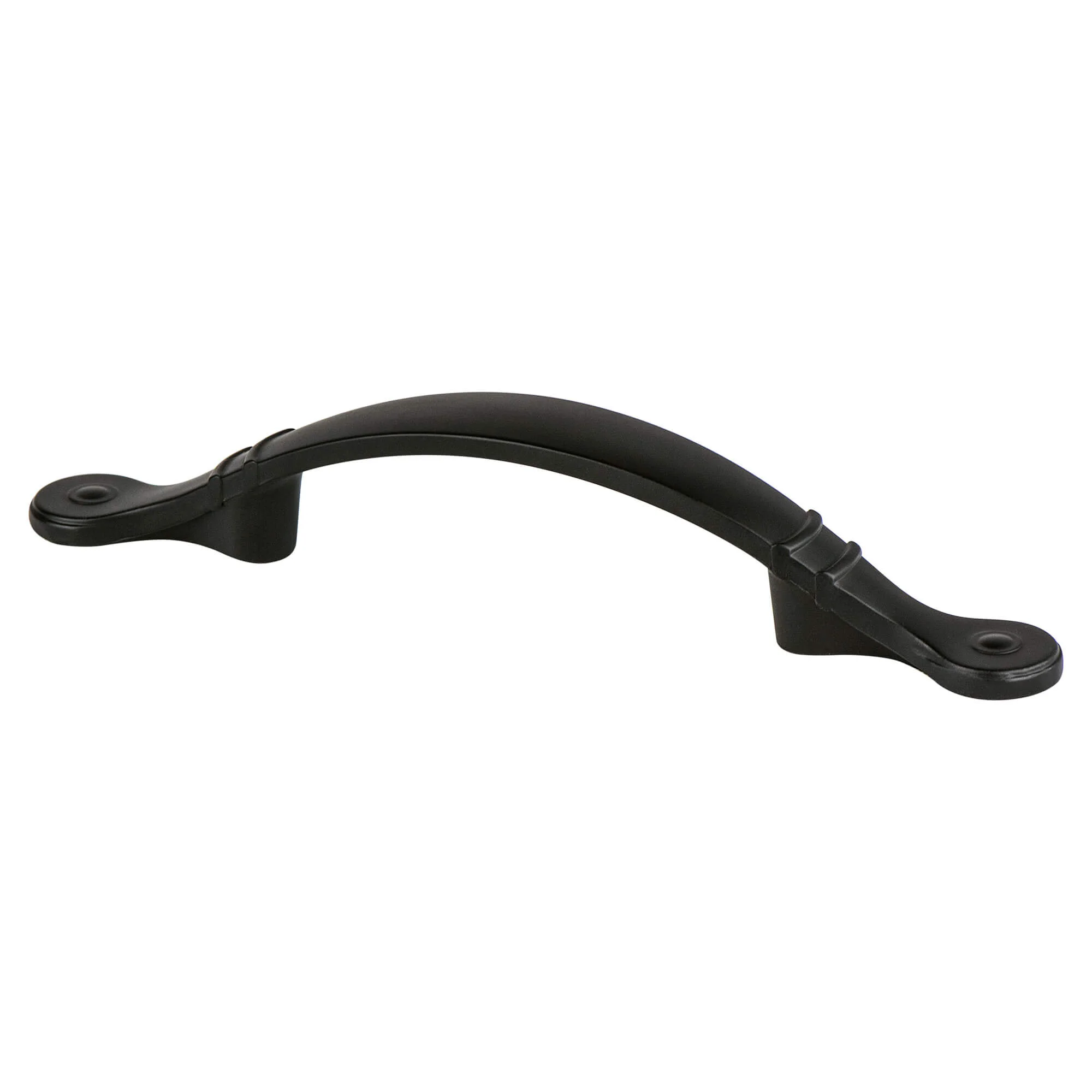 Traditional Advantage One 3 inch CC Matte Black Rounded End Pull 9196-1055-P
