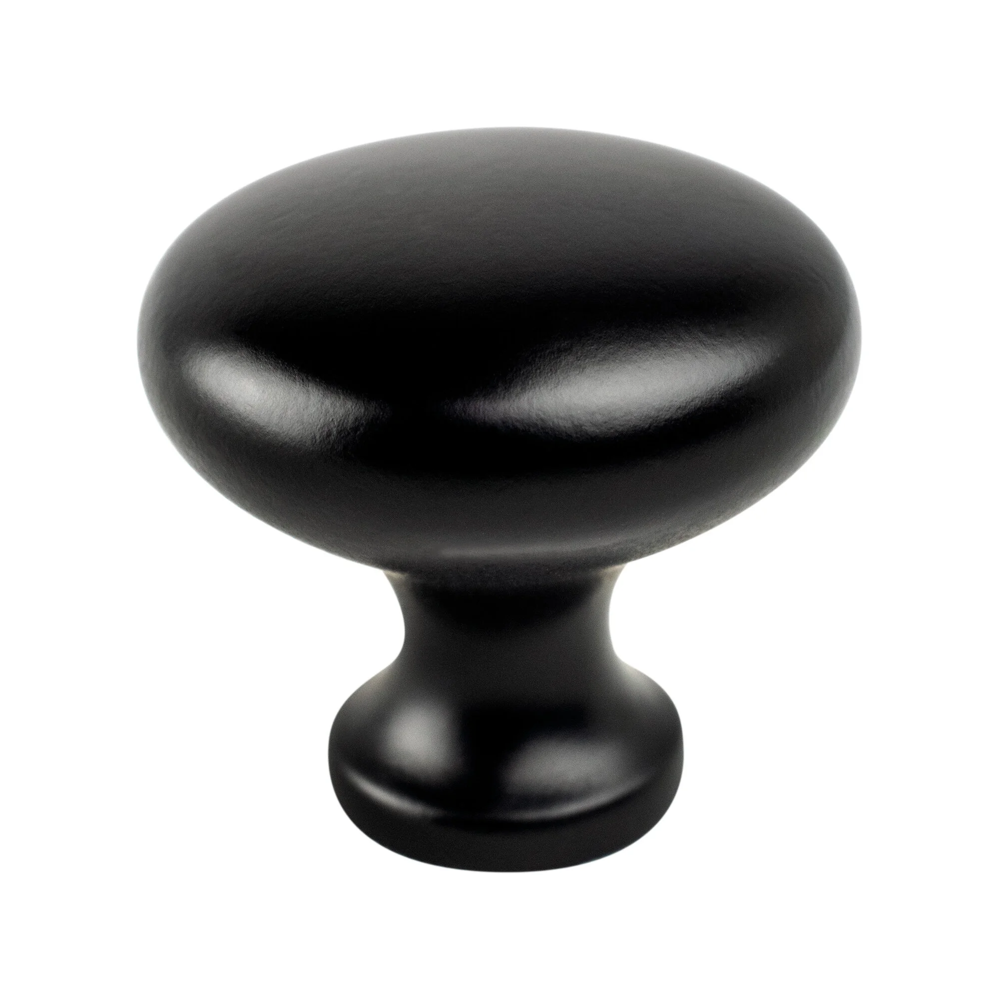 Traditional Advantage One Matte Black Rimmed Knob 9341-1055-P