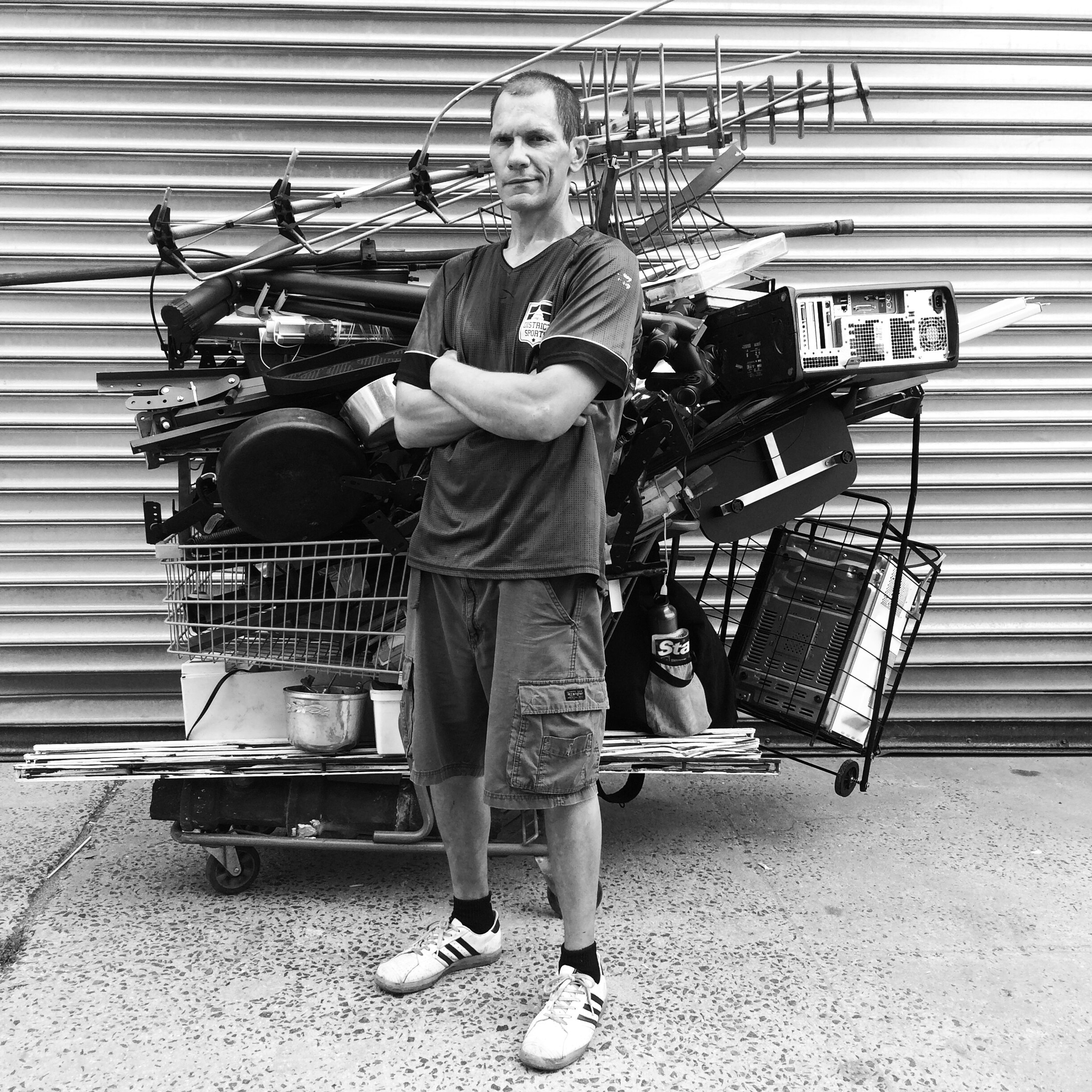 Jay. scrap metal collector. Williamsburg, Brooklyn. July 15th, 2015.