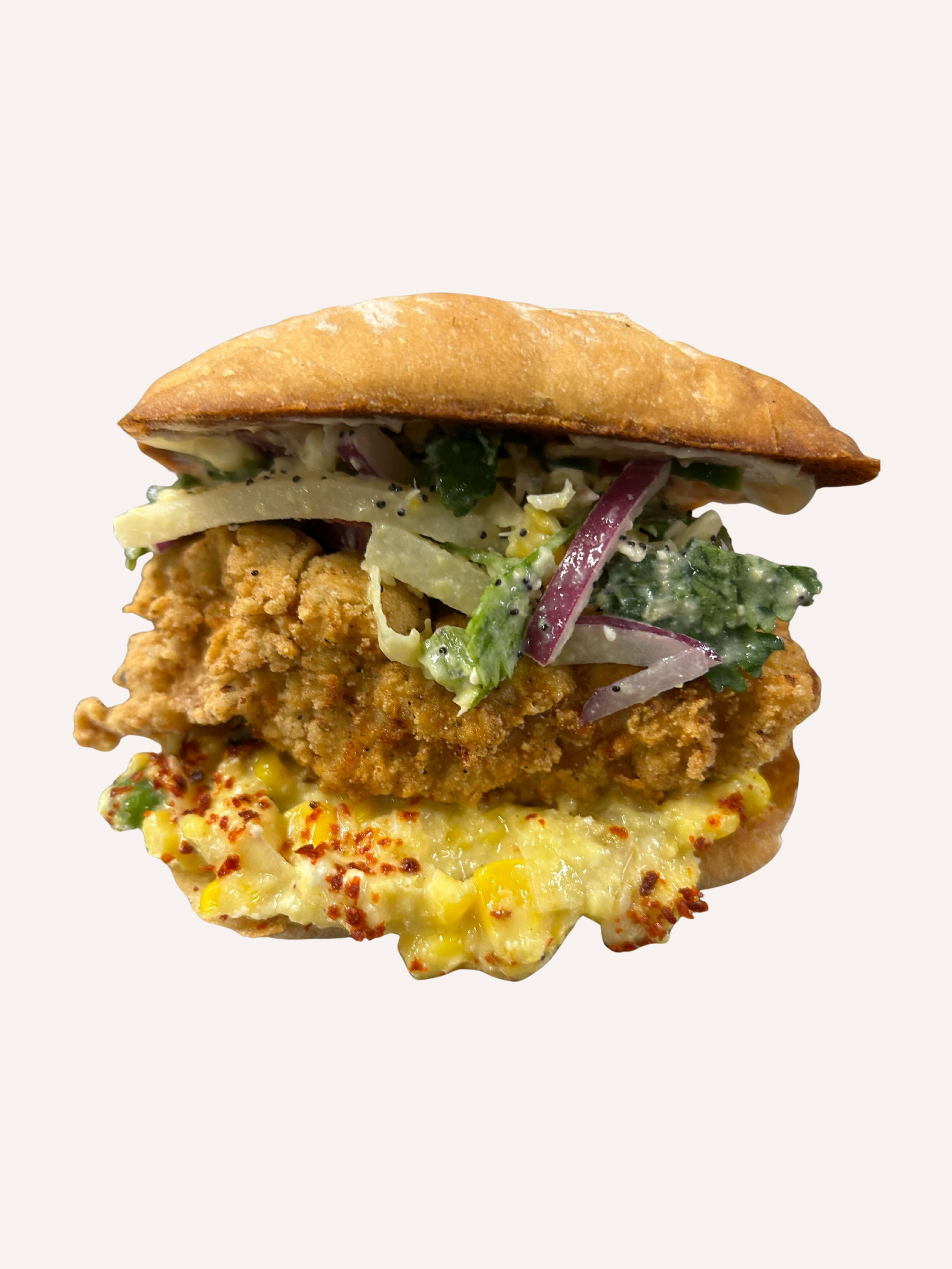 Nan's Kitchen Street Corn Chicken Torta