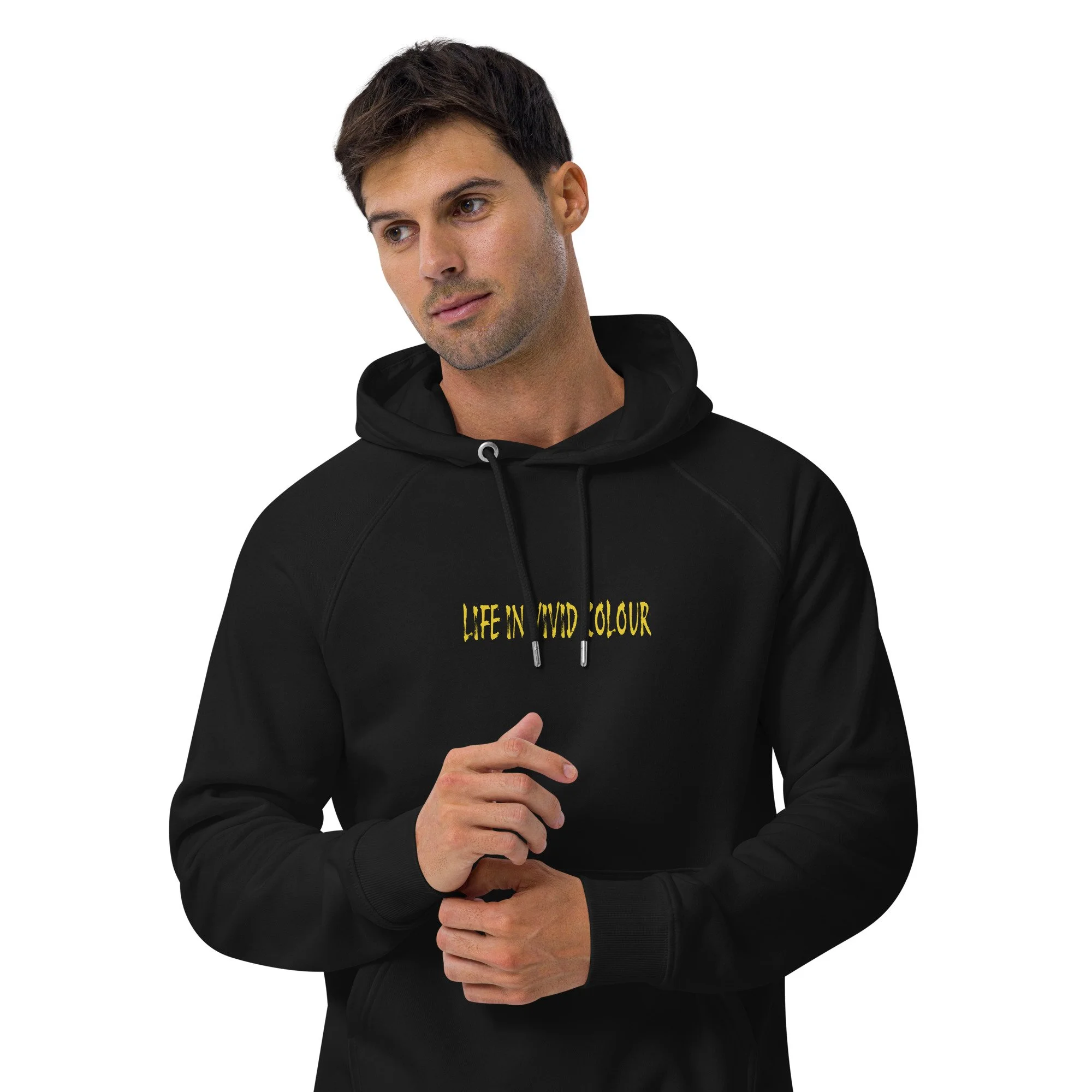 Life In Vivid Colour - Eco Raglan Unisex Hoodie