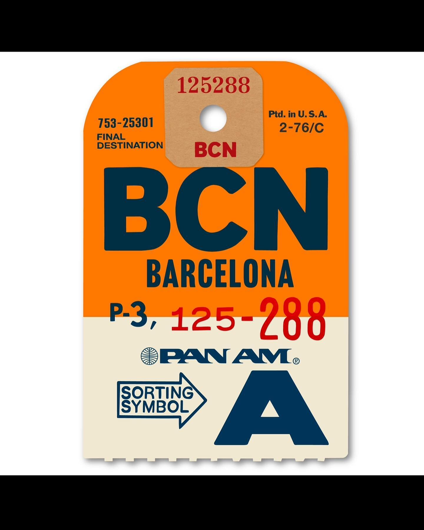 London is as hot as Barcelona and most of Europe and  beyond! 
@ella_freire will be landing with Pan Am &ldquo;Barcelona&rdquo;luggage tag in 48hrs at &ldquo; Spectrum&rdquo; I will be showing this limited edition print at our group show @jmgallerylo