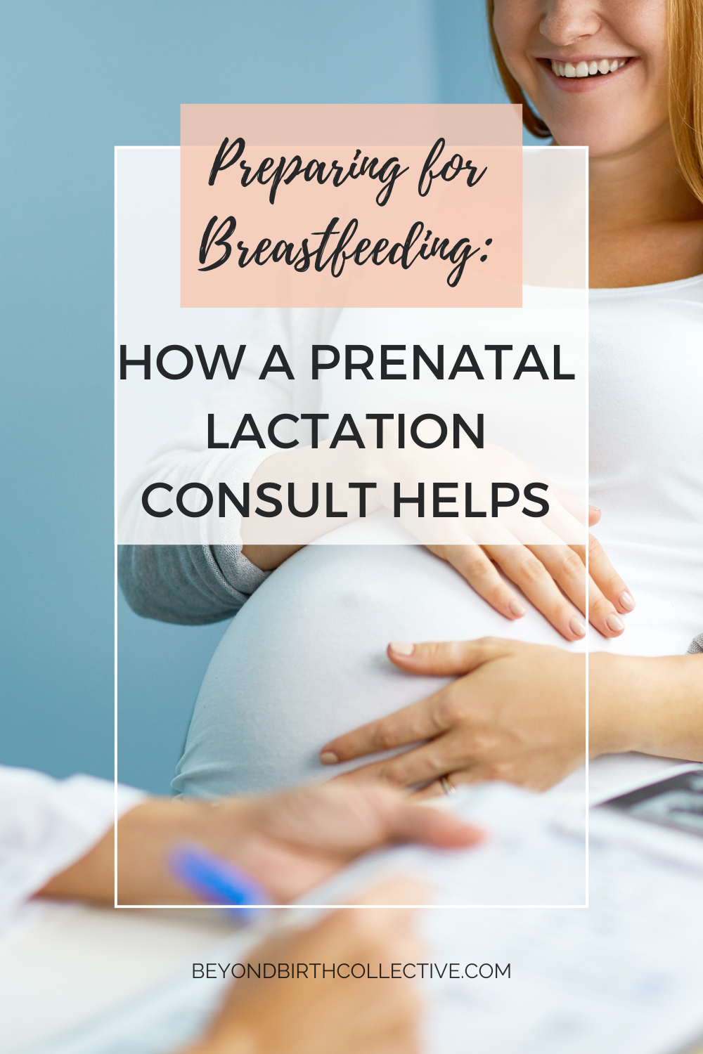 pregnant mom smiling at a prenatal breastfeeding consult