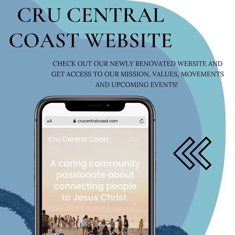 If you haven’t had a chance, go check out our Cru Central Coast website!! See what we’re all about, who is apart of our team & how you can get more involved!! 
#crucentralcoast #crucalpolyslo #crucp