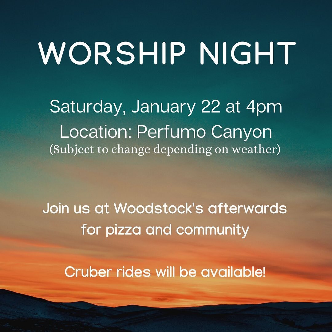 The ONLY thing that could make a Prefumo sunset more beautiful is singing worship music with friends while you’re viewing it! Join us this Saturday! If you need a ride from campus, they will start at ab 3:15 in the admin lot. If you need the ex