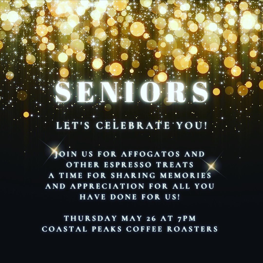 If you are a graduating senior (or if you graduated / will graduate in December) we would love the chance to celebrate and honor you!! Join us this Thursday evening for affogatos, treats, and other great things :) Hosted by your staff team