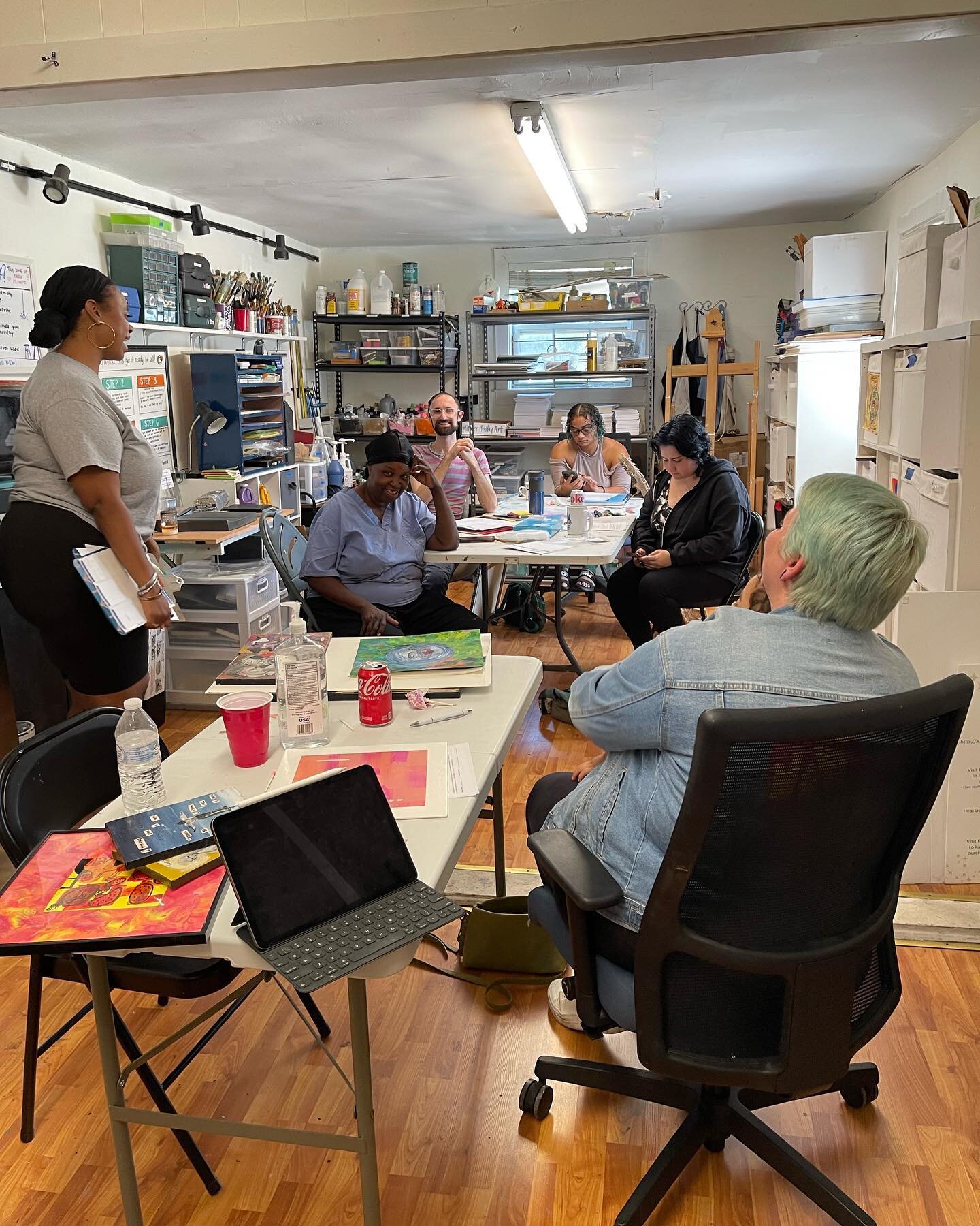 In July 2022, we held an Artist Orientation where we welcomed seven new artists into our Collective. For the last couple months, they&rsquo;ve been creating art and working towards our New Artist Showcase this September! 

Today we met together to di