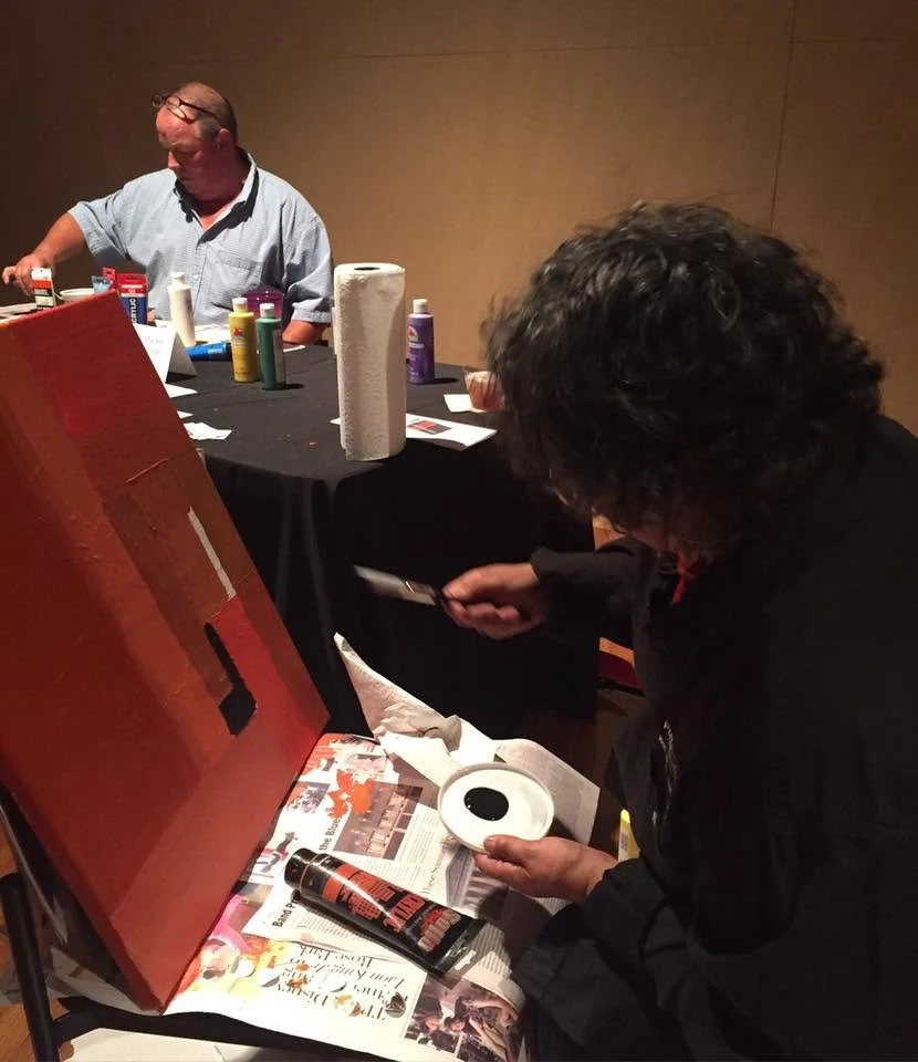 Kateri and Sam live paint at the Arts &amp; Business Counci'l’s 2016 Arts Immersion Summer Soirée
