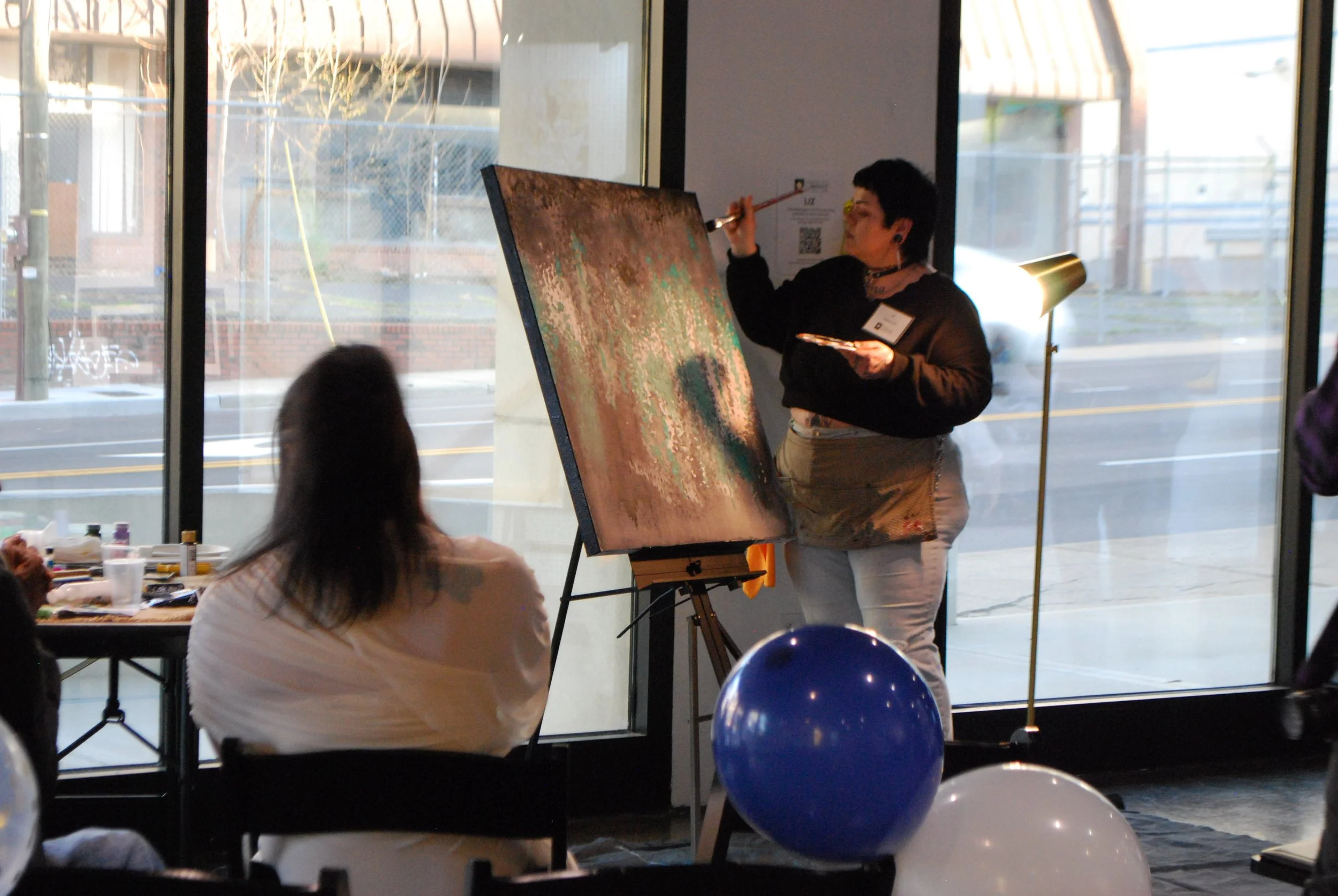 Liz Live Paints at 2026 Illuminate Art Gala