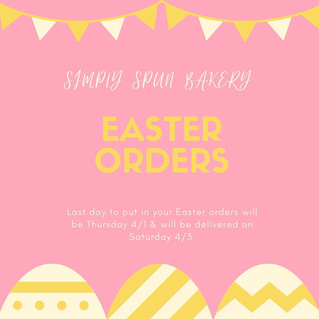Announcement for Easter orders 📣🐣
