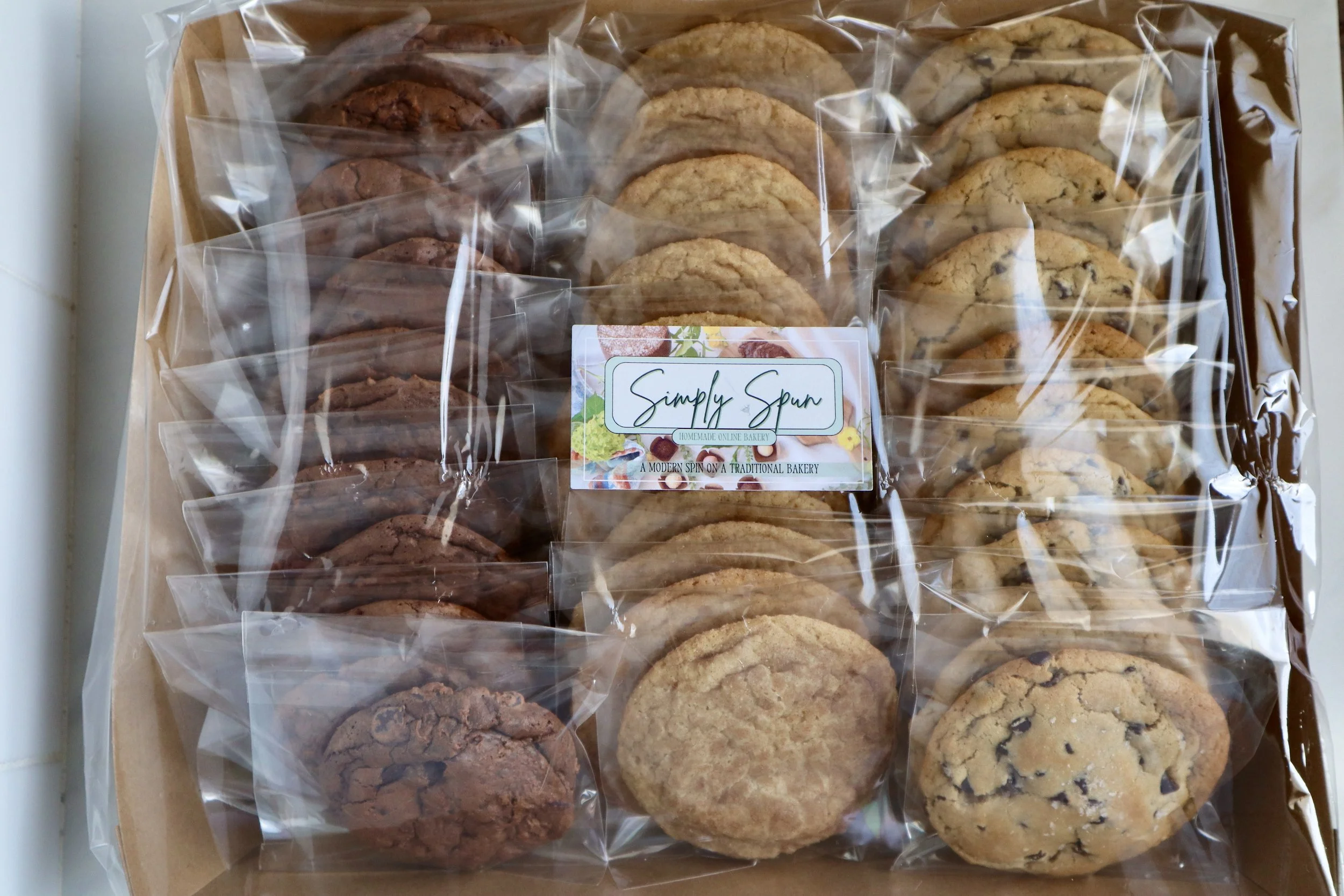 Individually Packaged Cookies: Brownie, Snickerdoodle, Chocolate Chip Cookies