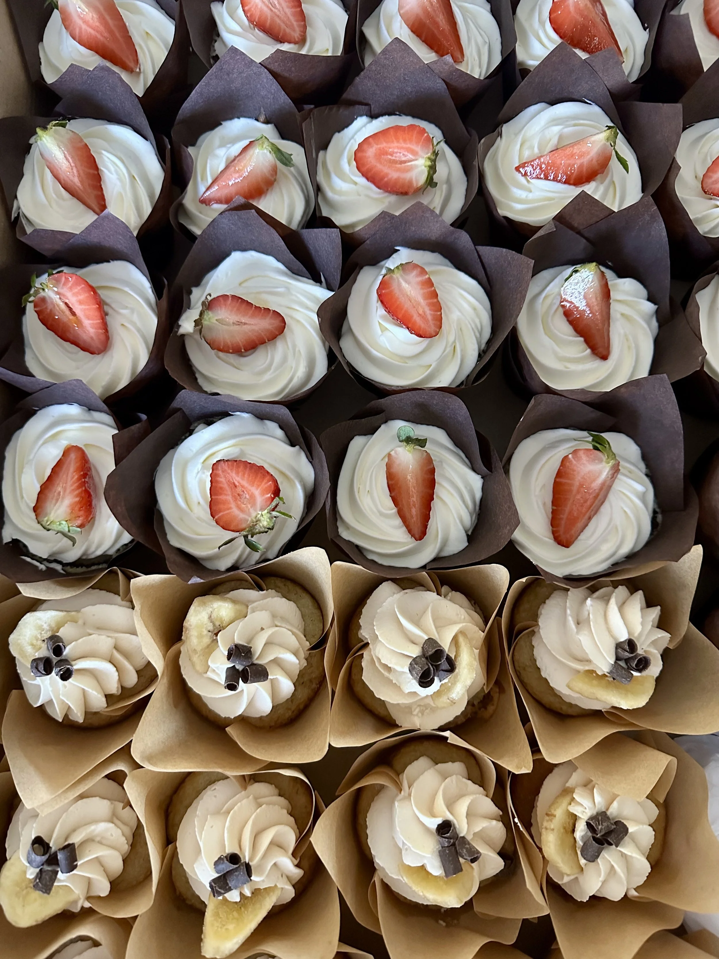 Custom Cupcakes: Strawberry Shortcake & Banoffee Cupcakes