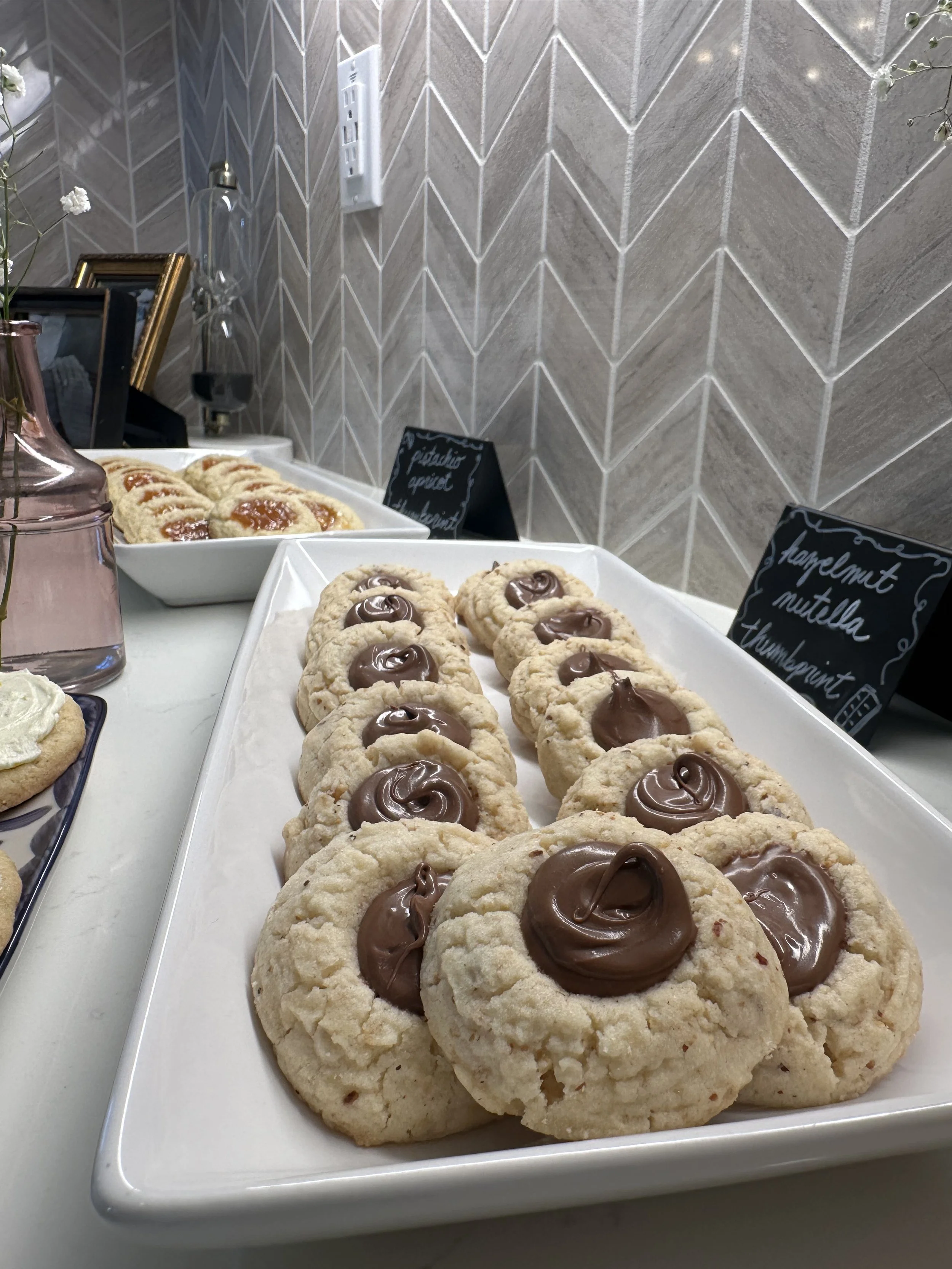 Hazelnut Nutella Thumbprint Cookies