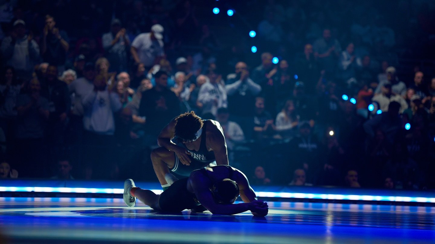 One of my favorite photos from filming Penn State wrestling for the university last Winter. You cannot fathom the hours put into training your body to compete at this level. It&rsquo;s a full sail commitment. You don&rsquo;t go in and doubt yourself.