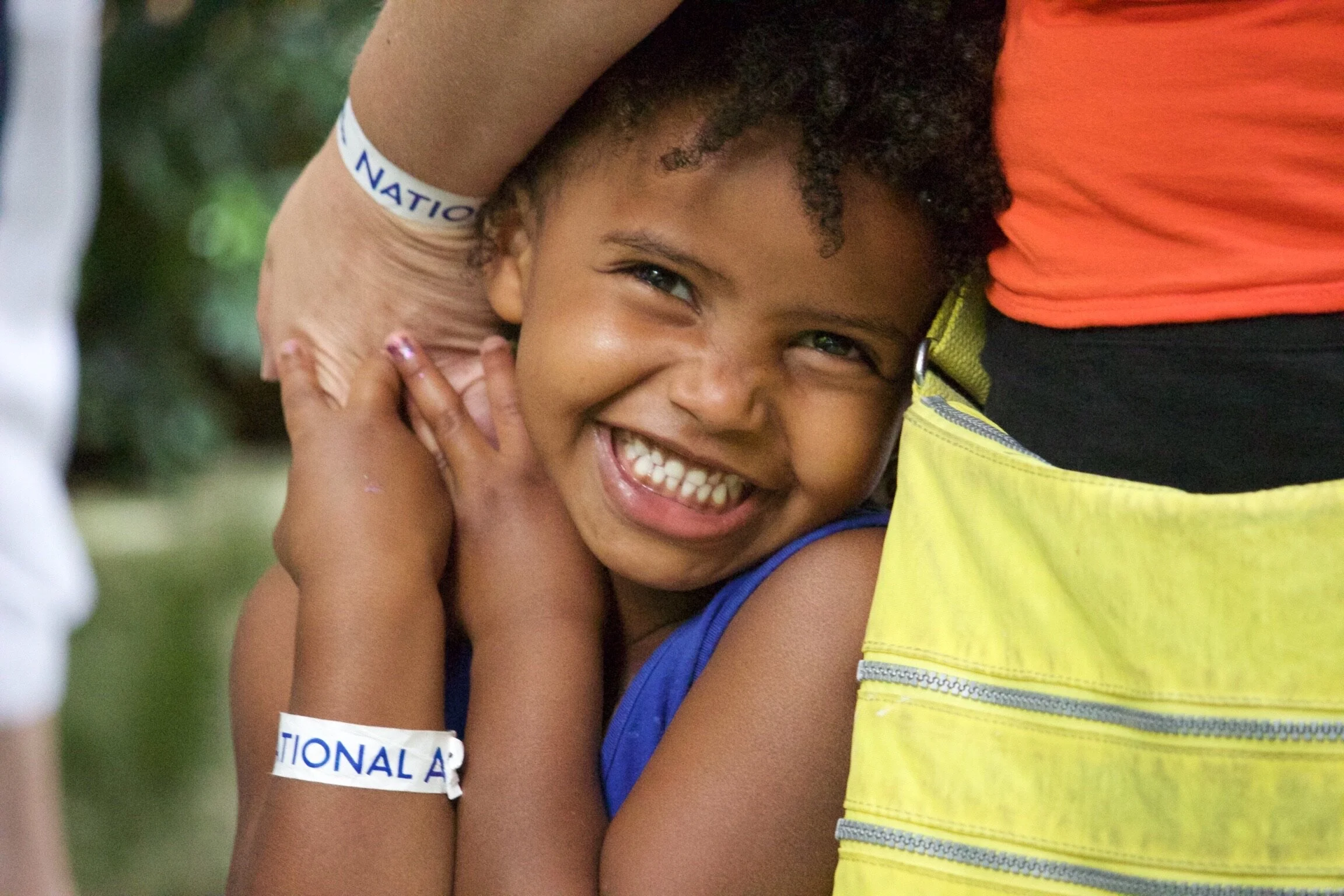 Precious little girl was smiling at me