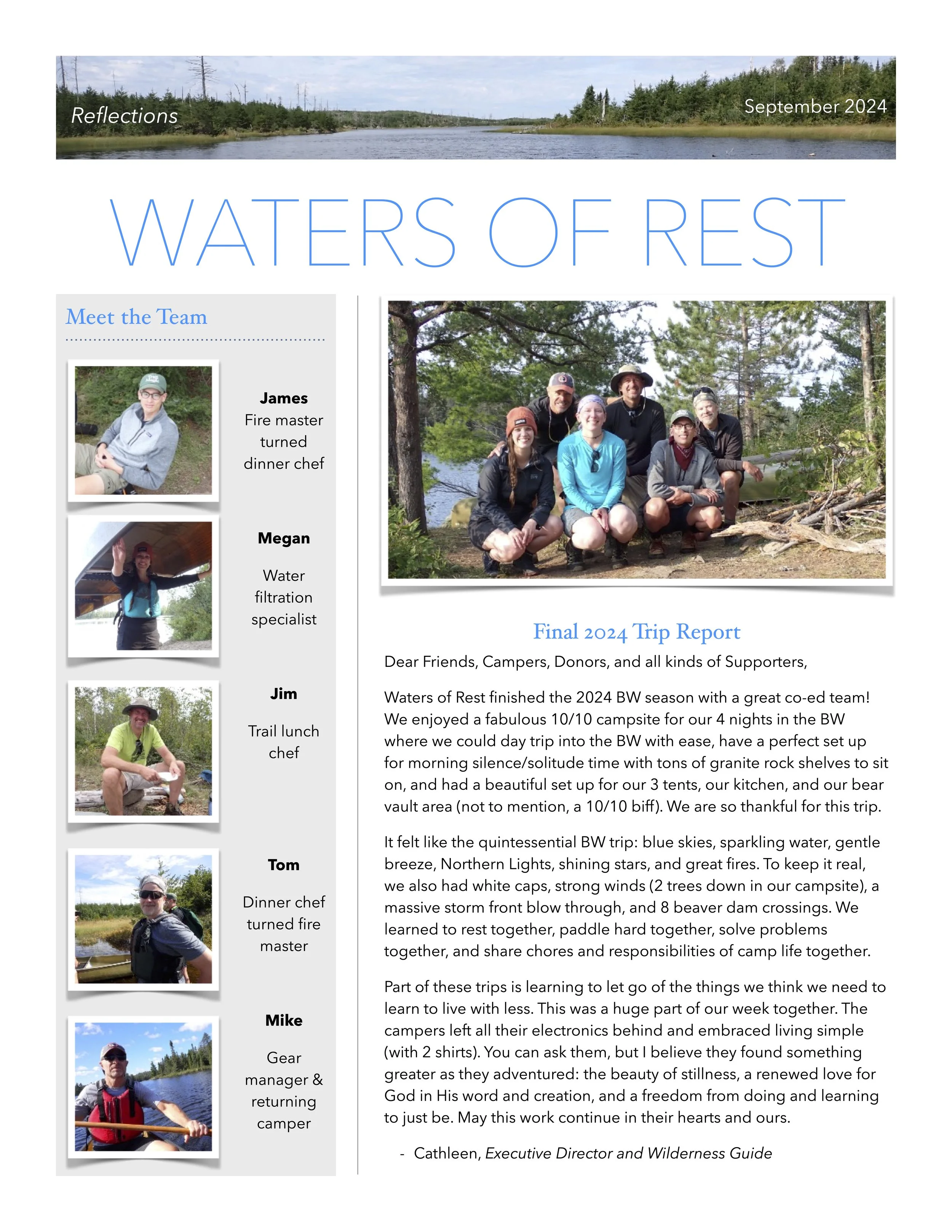 September 2024 - Season-closing co-ed trip!