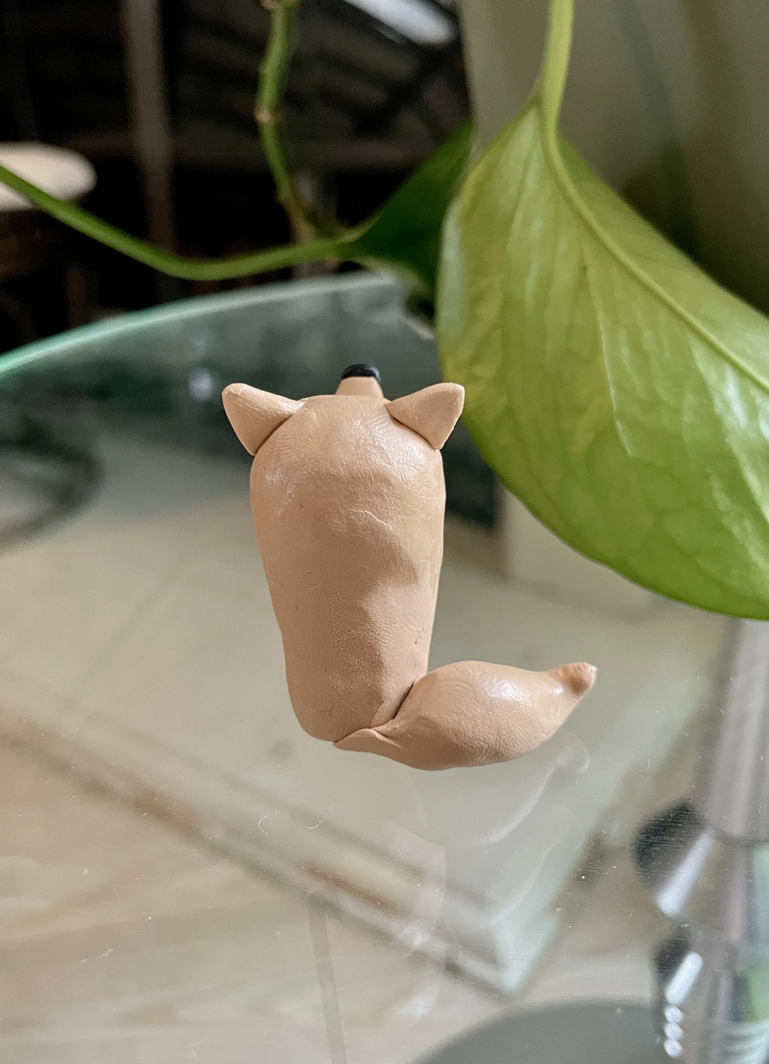 Coyote - Sculpted in Polymer Clay, coated in polyurethane finish