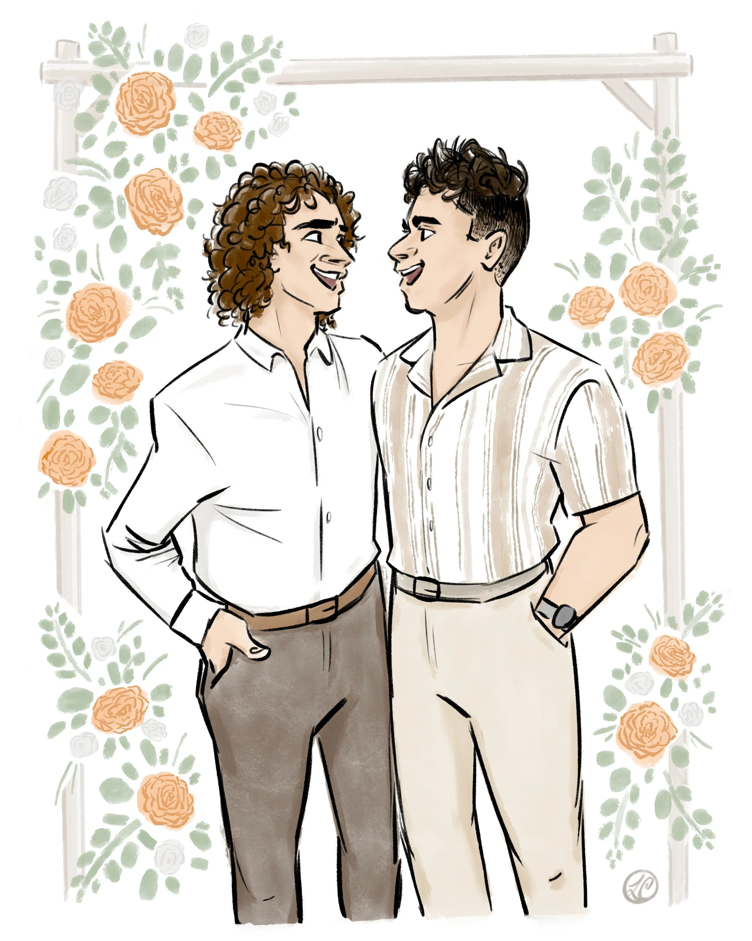 A commission I did recently for @scottconn_ . Happy anniversary you two!