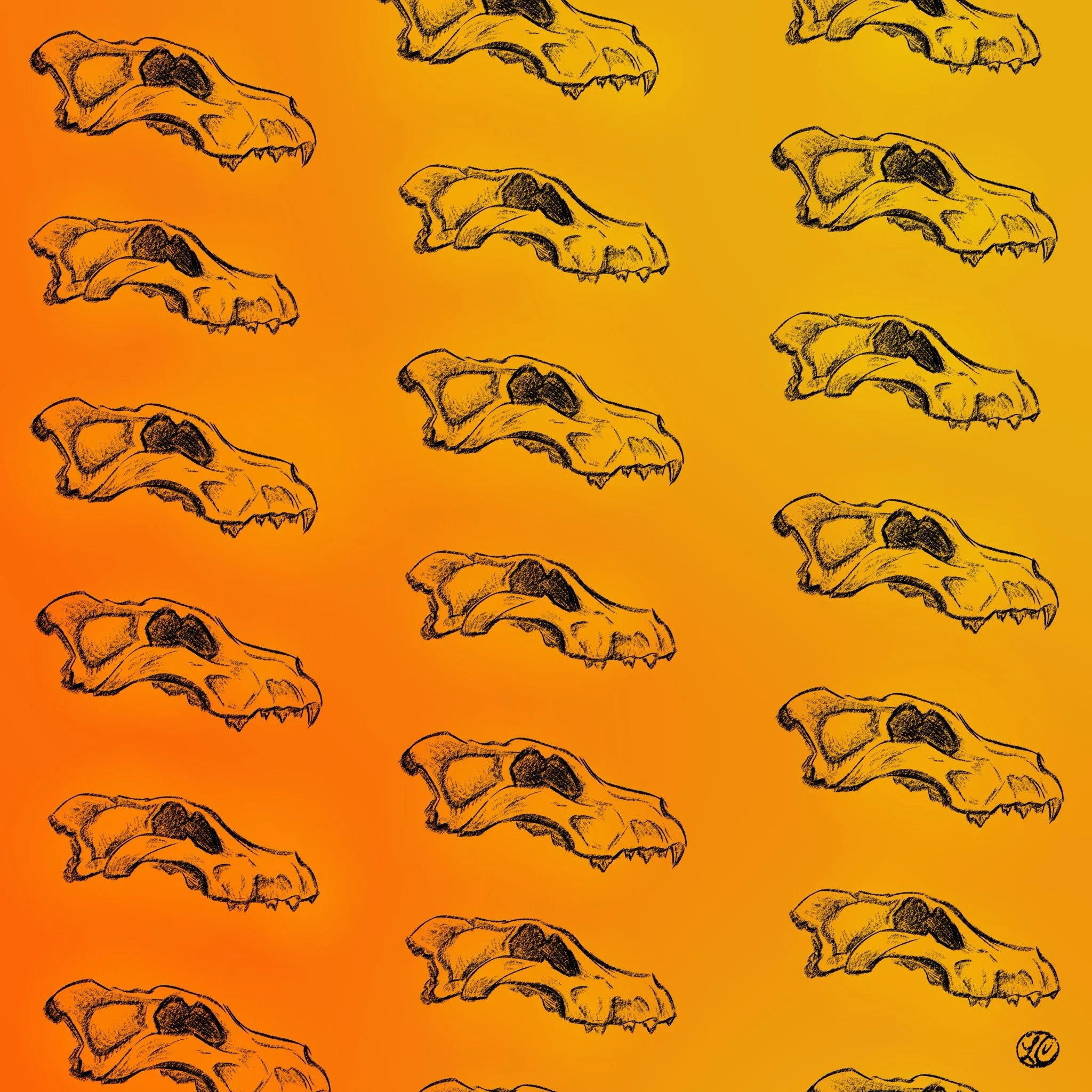 Now available for purchase on Etsy! Inspired by the La Brea Tar Pits dire wolf skull wall! I love walking past this every time I visit. Link in bio.

#labreatarpits #artistsoninstagram #losangelesmuseums #direwolf #scienceillustration #skullart #natu