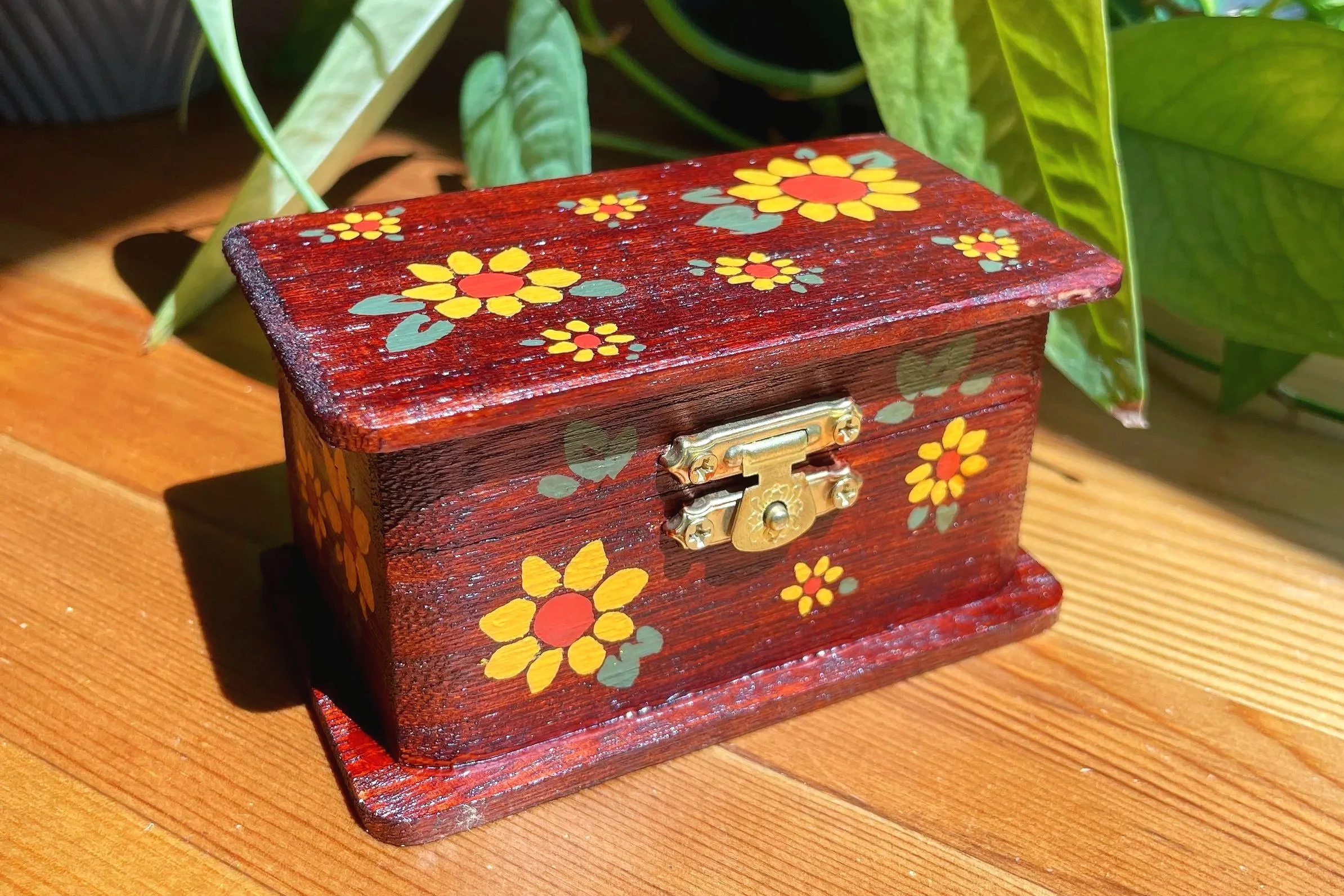 Wedding Ring Box - (design only) Painted with acrylic, coated in polyurethane finish