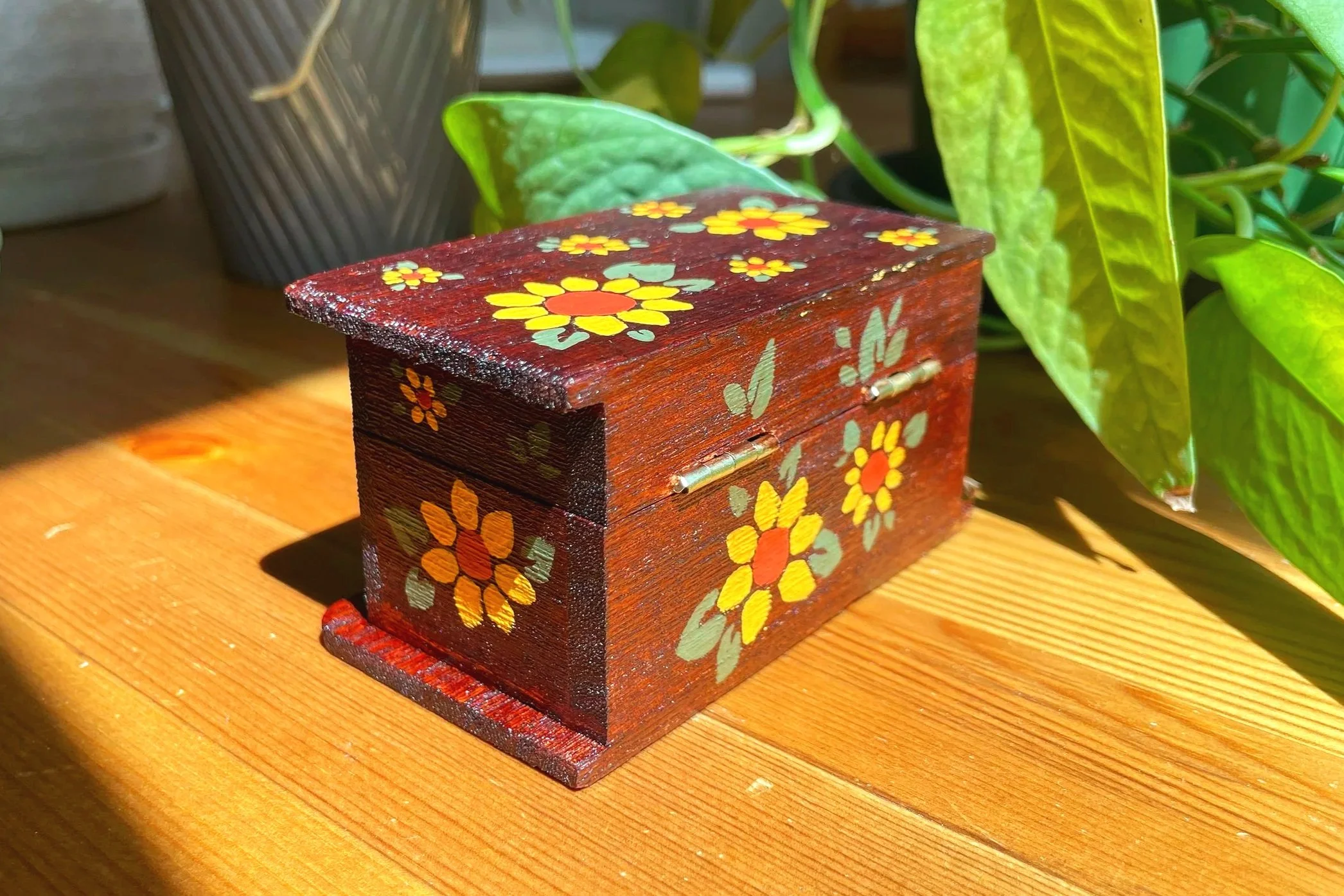 Wedding Ring Box - (design only) Painted with acrylic, coated in polyurethane finish