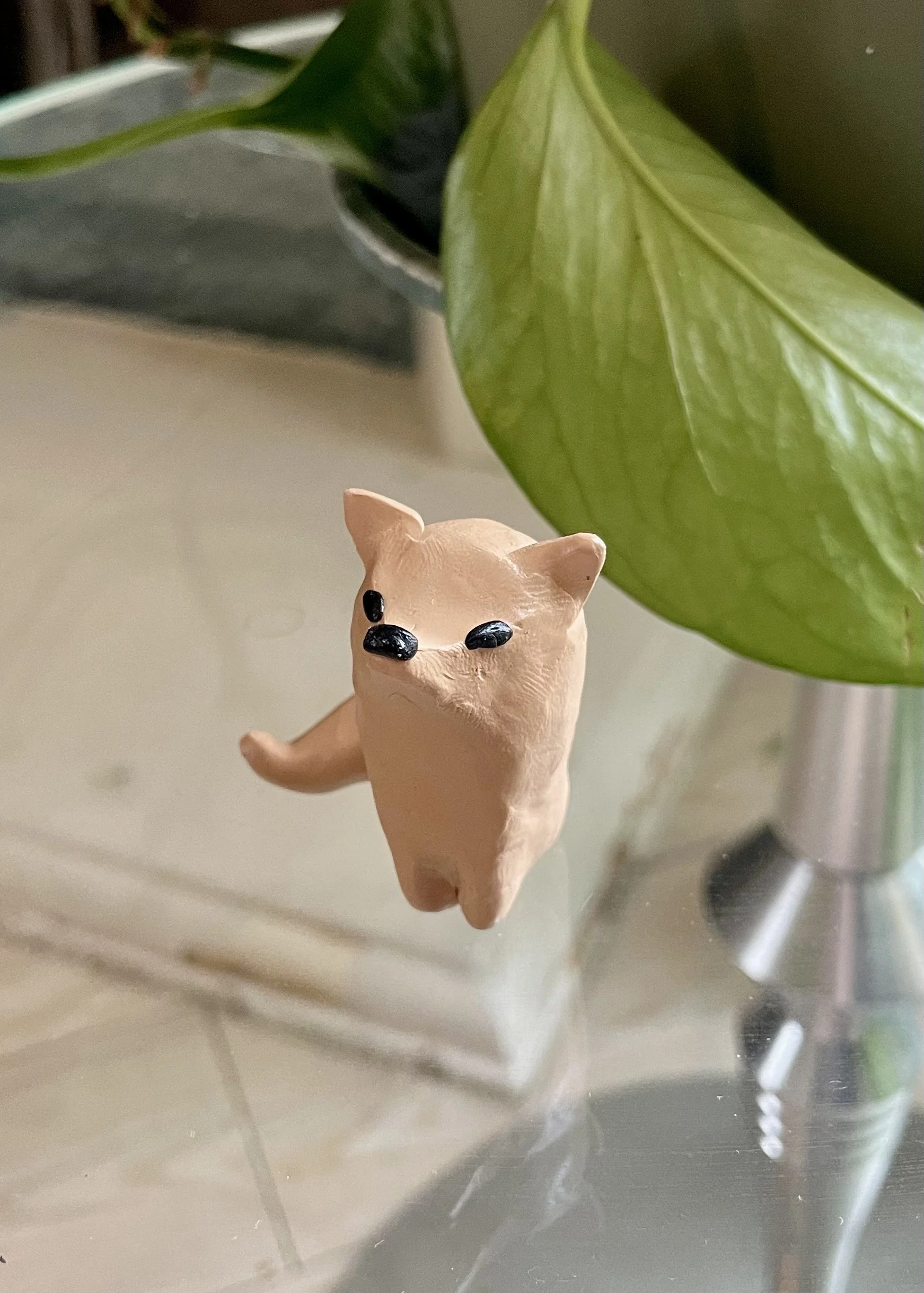 Coyote - Sculpted in Polymer Clay, coated in polyurethane finish