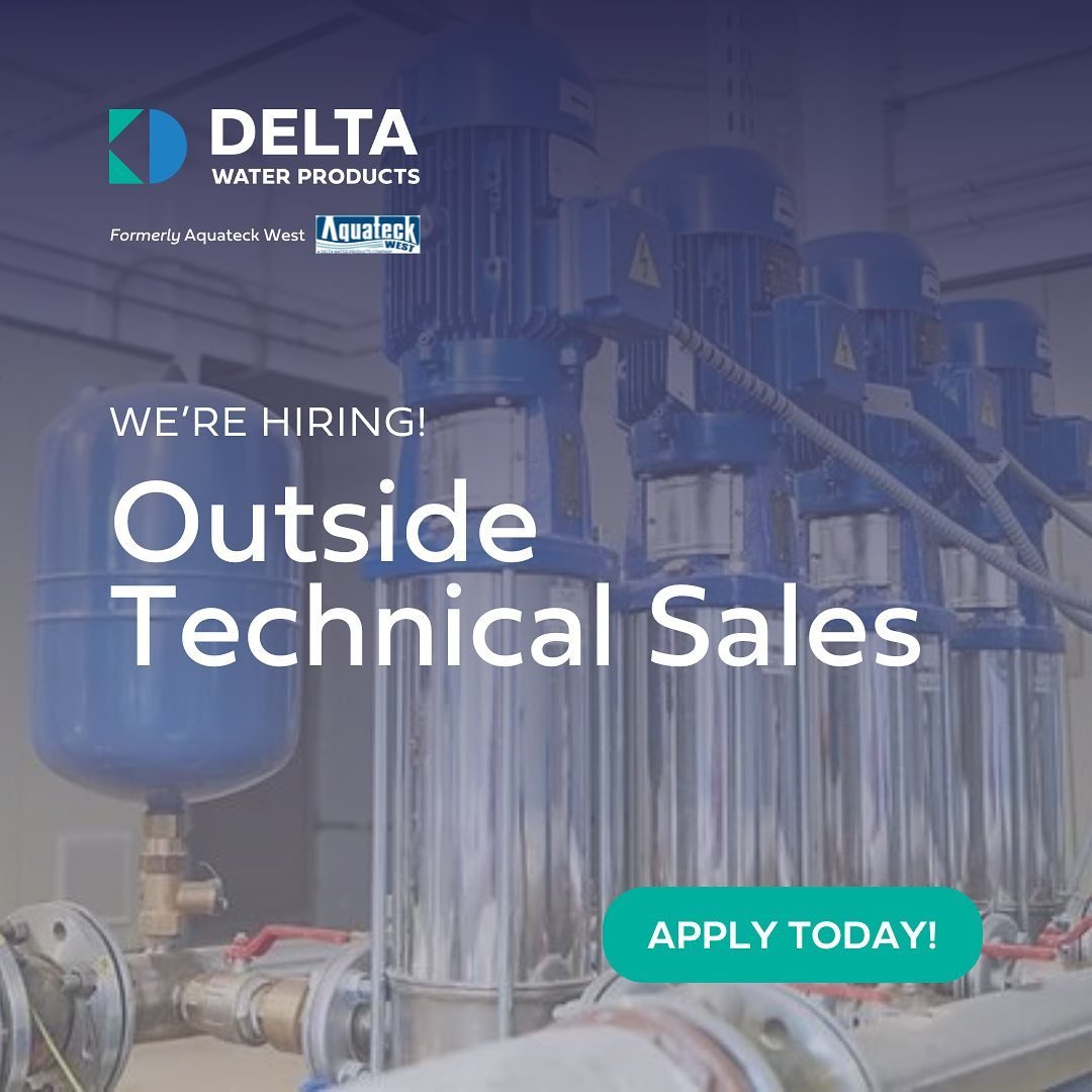 Delta Water Products is hiring! We are looking for an Outside Technical Sales employee to join our team. 

This person would be required to find new business, support current customers, and develop outside sales routes for Calgary and the&nbsp;surrou