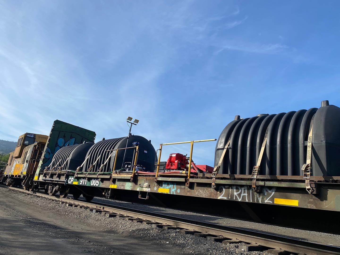 We were excited to see one of the CP Rail fire trains roll into town equipped with Tohatsu fire pumps available thru Delta. At the same time, our Delta Wildfire Response group is busy loading up our response gear for imminent deployment due to curren
