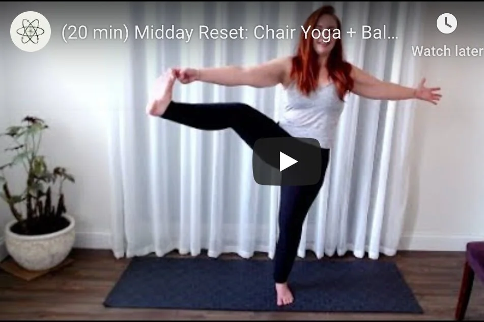 (20 min YOGA) Chair Postures + Balancing w/ Maya Elena