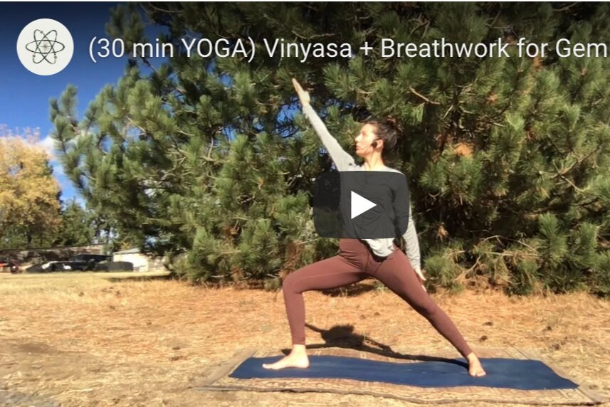 (30 min YOGA) Gemini Inspired Vinyasa + Breathwork w/ Anne Baggenstoss