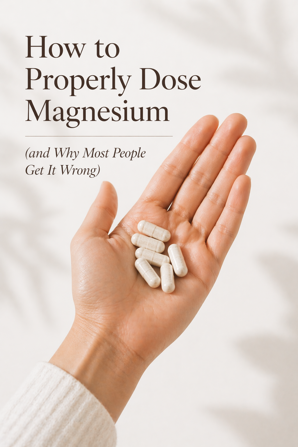 The one supplement I Recommend
