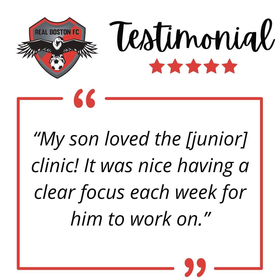 Testimonial Tuesday! ❤🖤

👏Thank you for the feedback on Session 1 of the Winter Junior Clinics!

🚨We've SOLD OUT of all 3 Sessions of the Winter Junior Clinic. We will have details on the Spring Junior Clinics in the coming weeks.

🌟Interested to