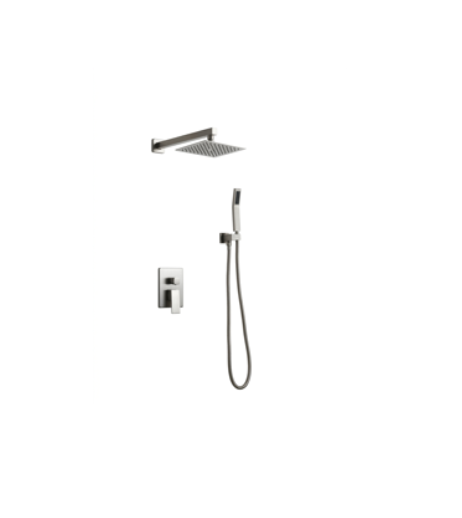 Shower System with Hand-held Brushed Nickel Finish