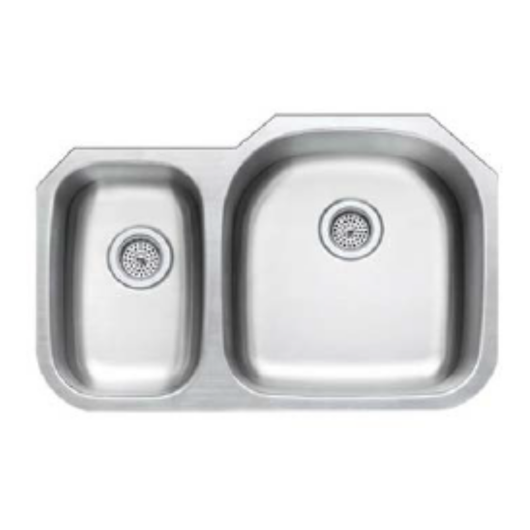 18 Gauge Double Bowl Undermount Kitchen Sink