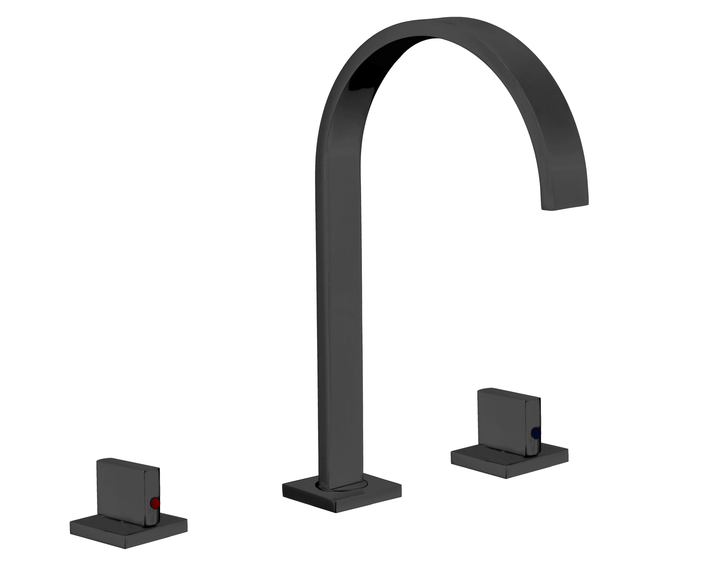Gooseneck Lavatory Faucet - Matt Black