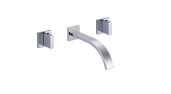 Two-Handle Wall-Mounted Bathroom Faucet