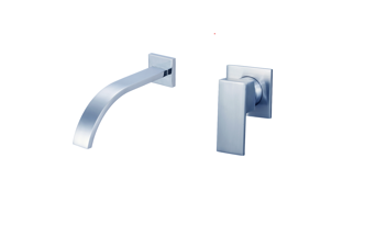 Wall-Mount Bathroom Faucet - Polished Chrome