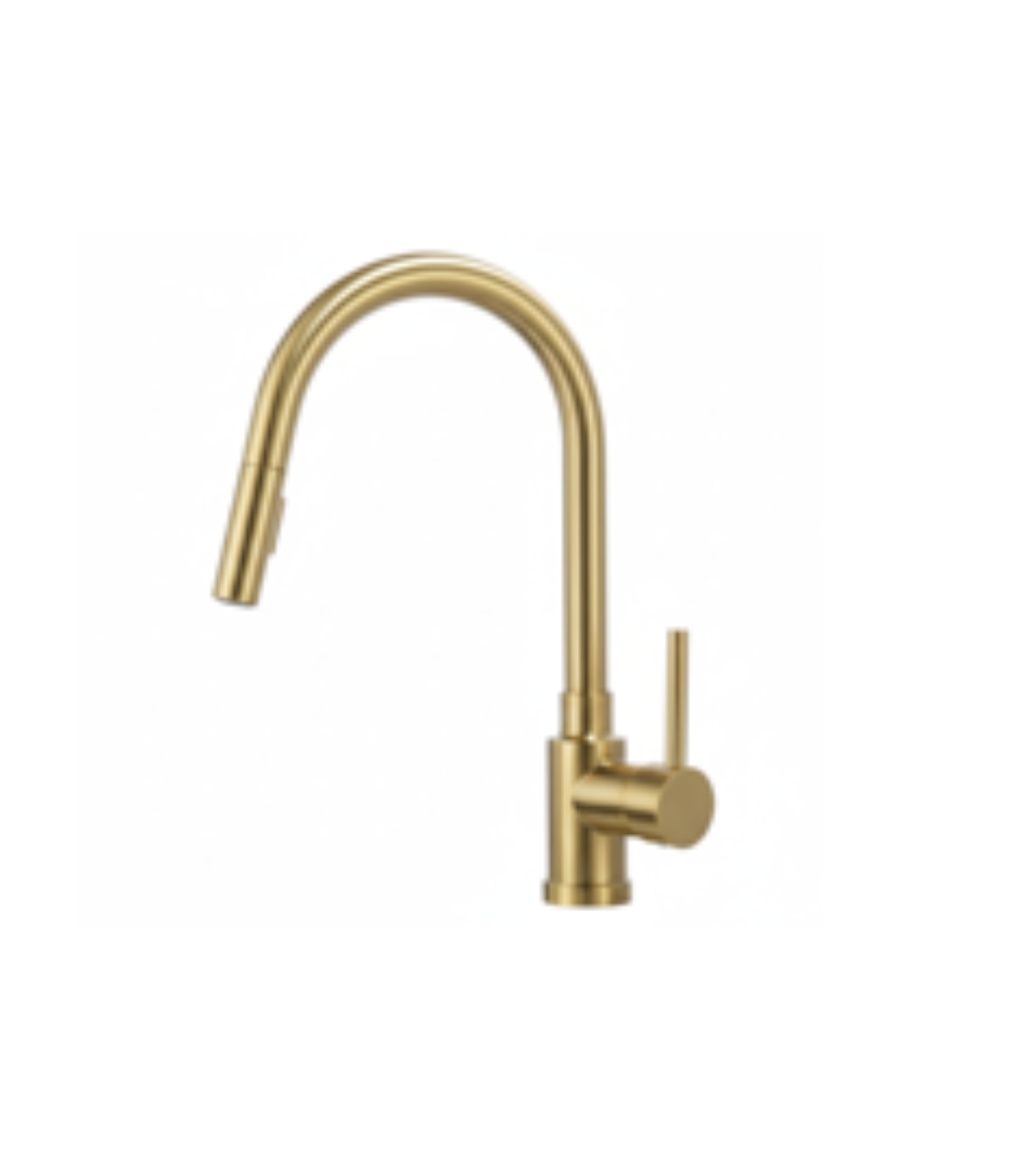 Satin Gold Pull Down Spout Kitchen Faucet