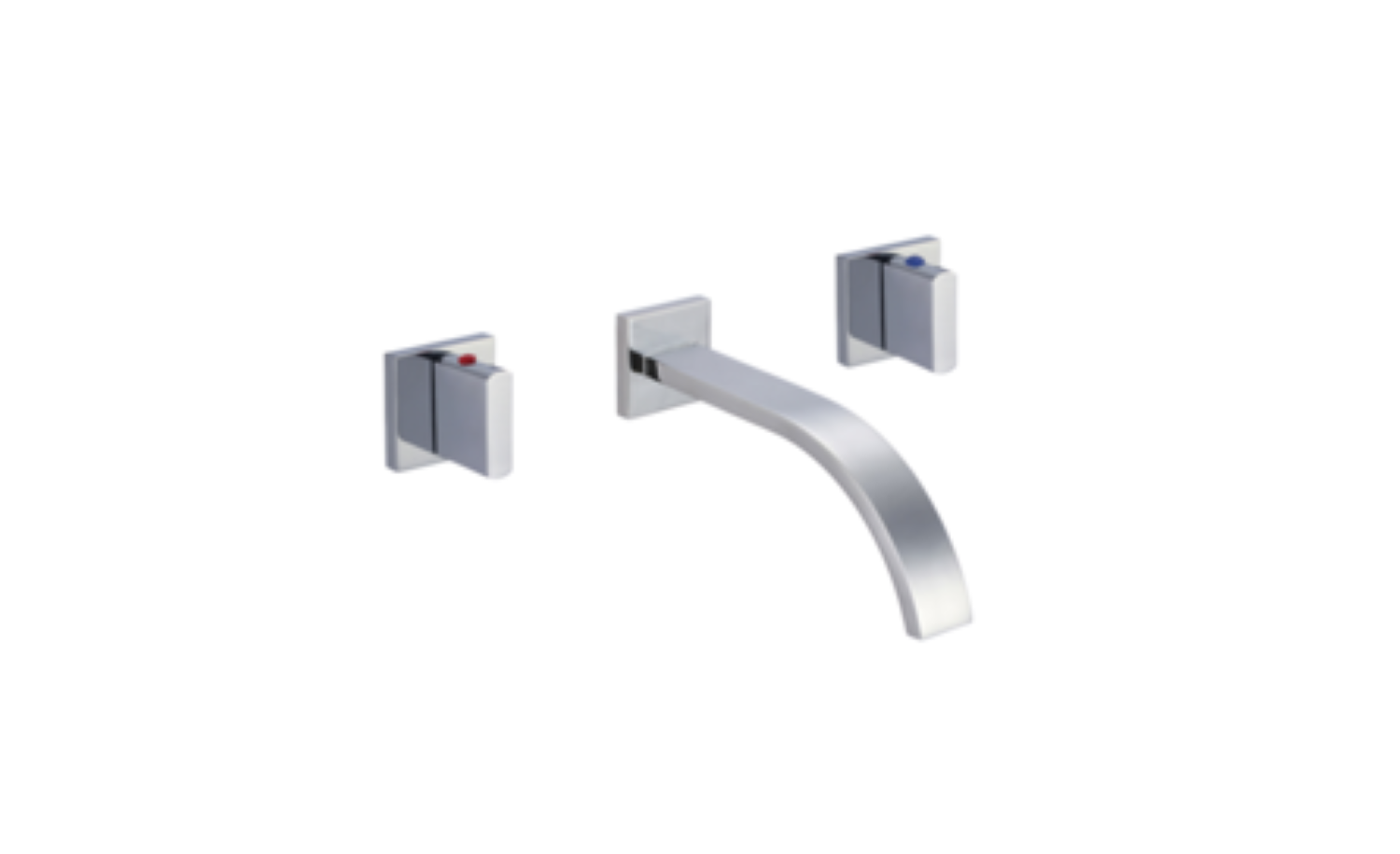 Two-Handle Wall-Mounted Bathroom Faucet