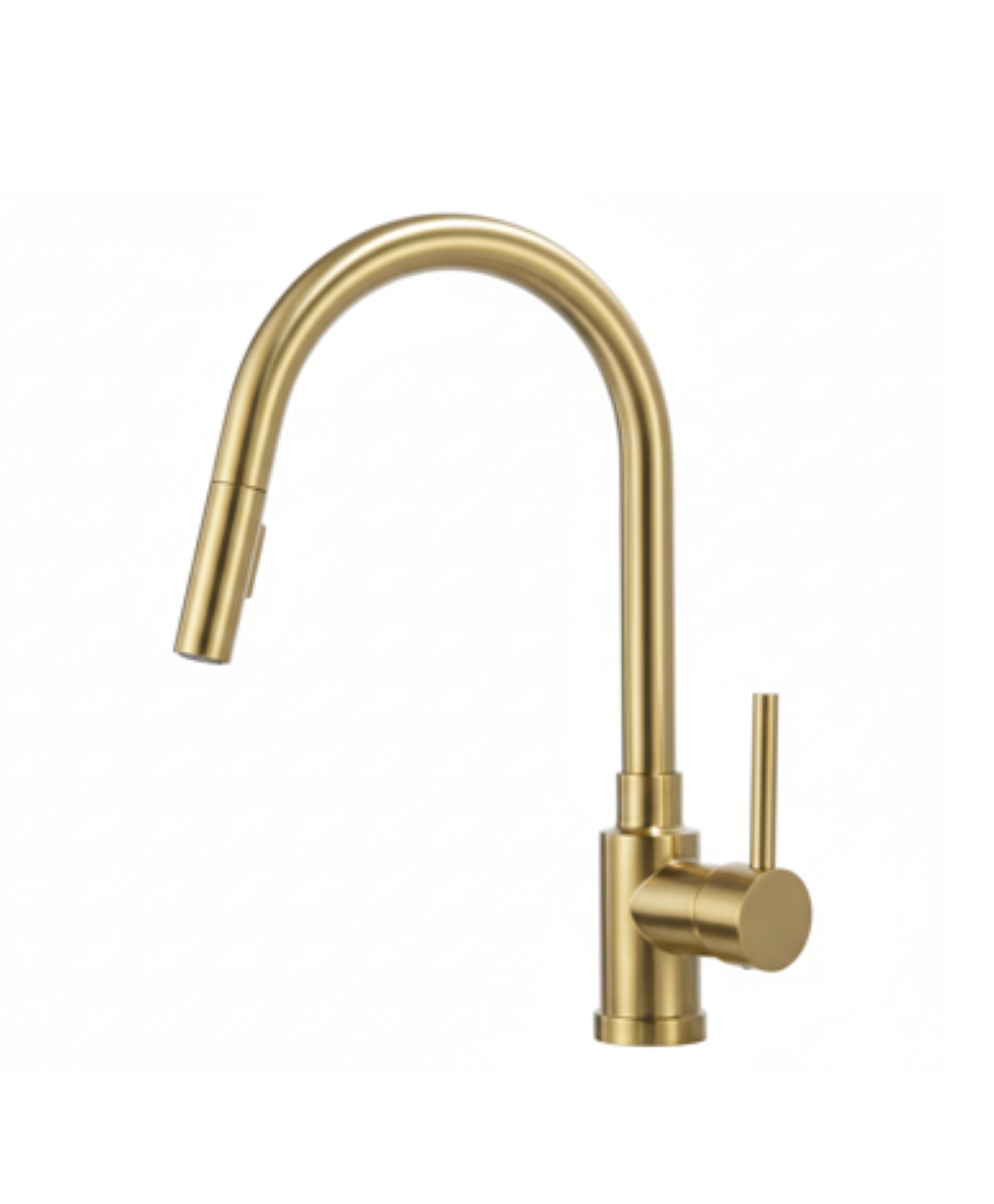 Satin Gold Pull Down Spout Kitchen Faucet