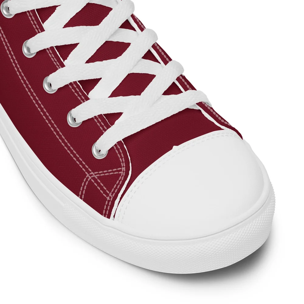 Women's High Top Canvas Shoes Maroon — International Society for