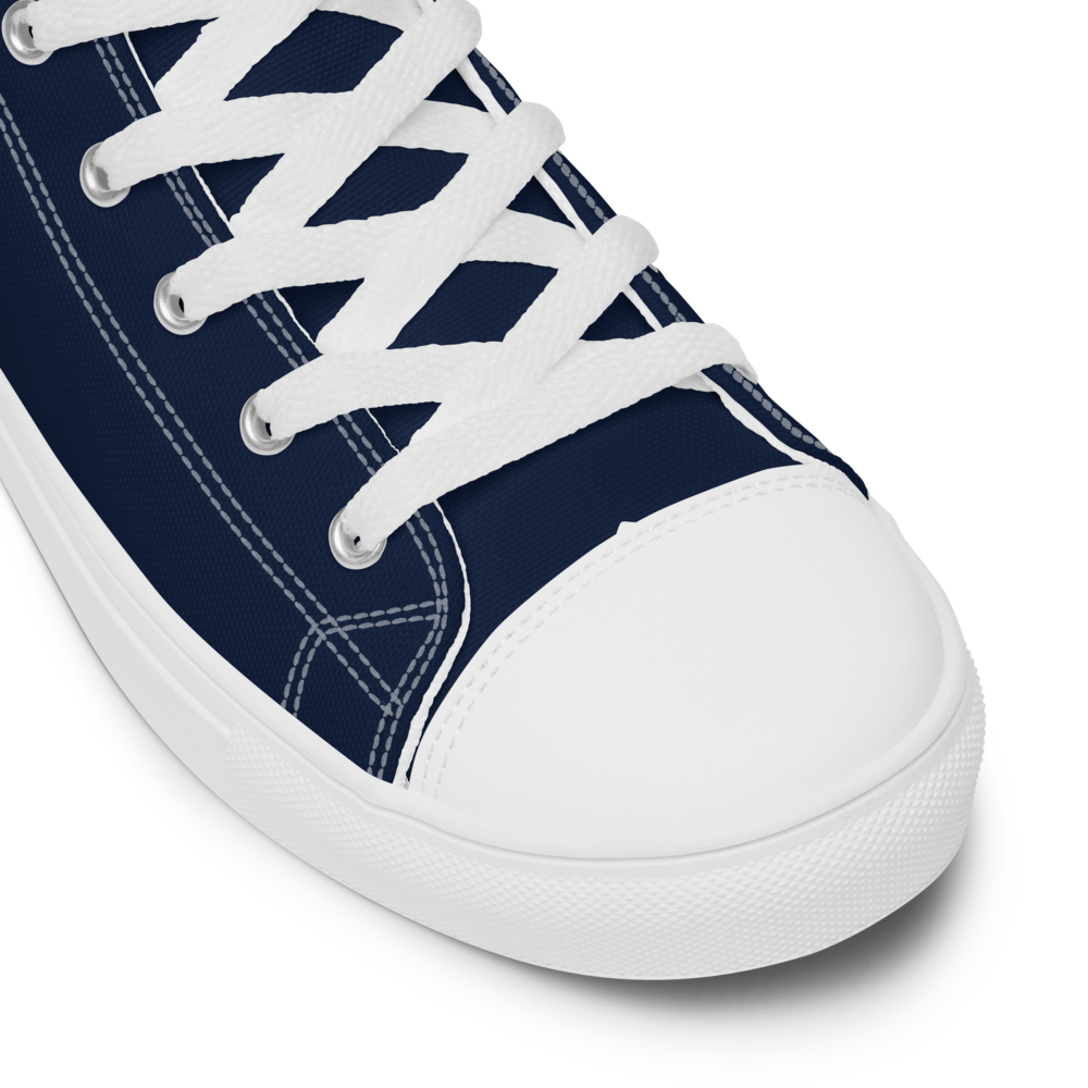 Men's high top canvas shoes Navy — International Society for the