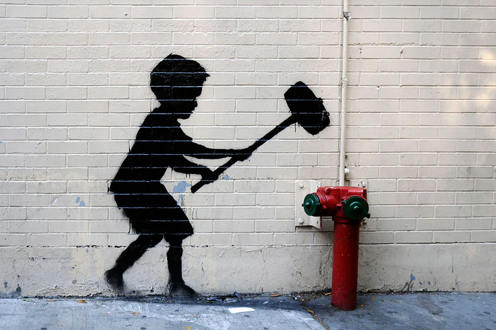 Hammer Boy by Banksy