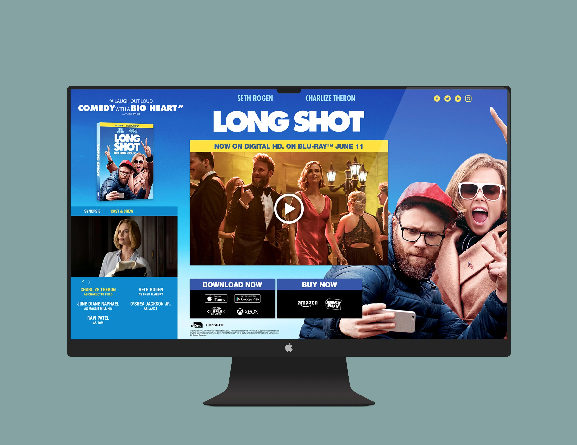 "Long Shot"
Landing page design
entertainmentOne