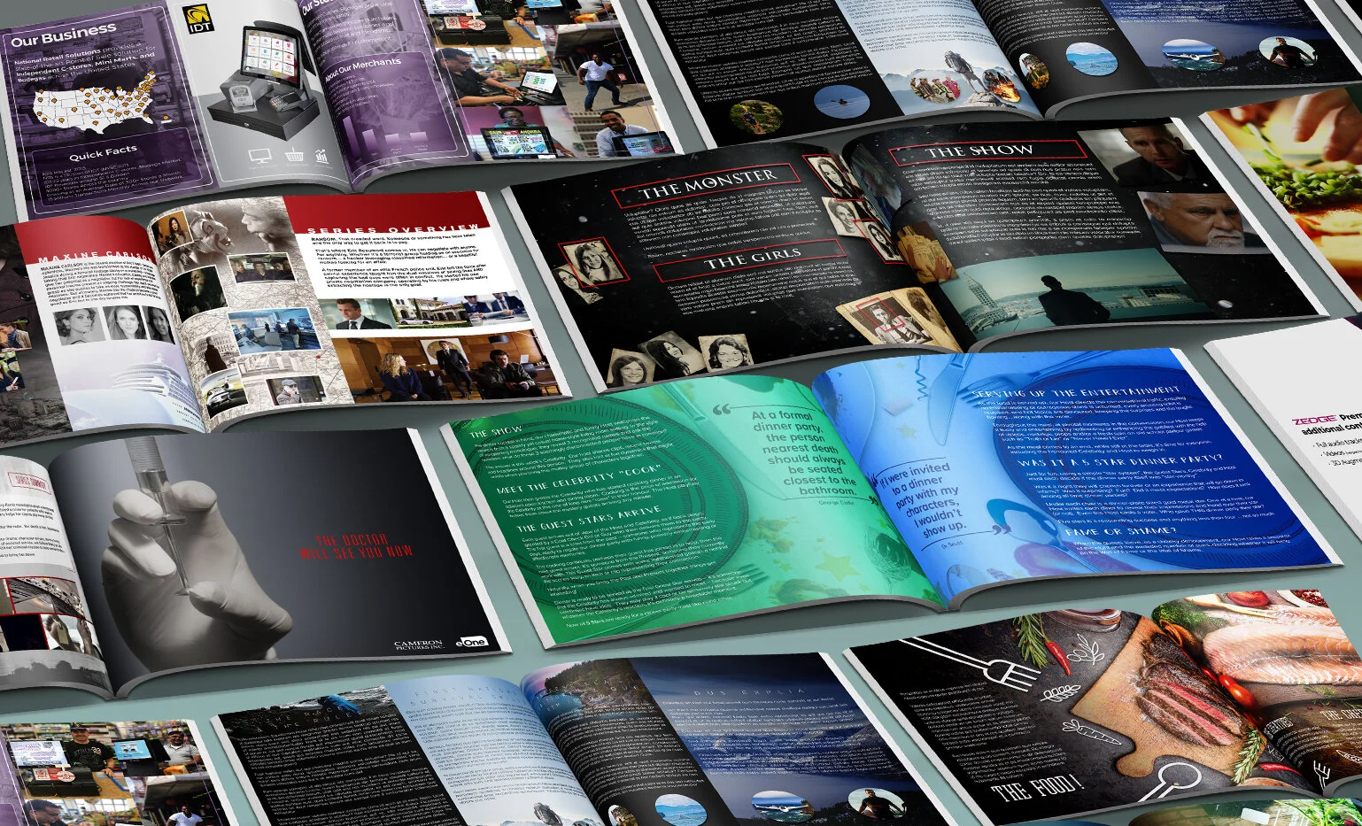 Various titles
Pitch deck development