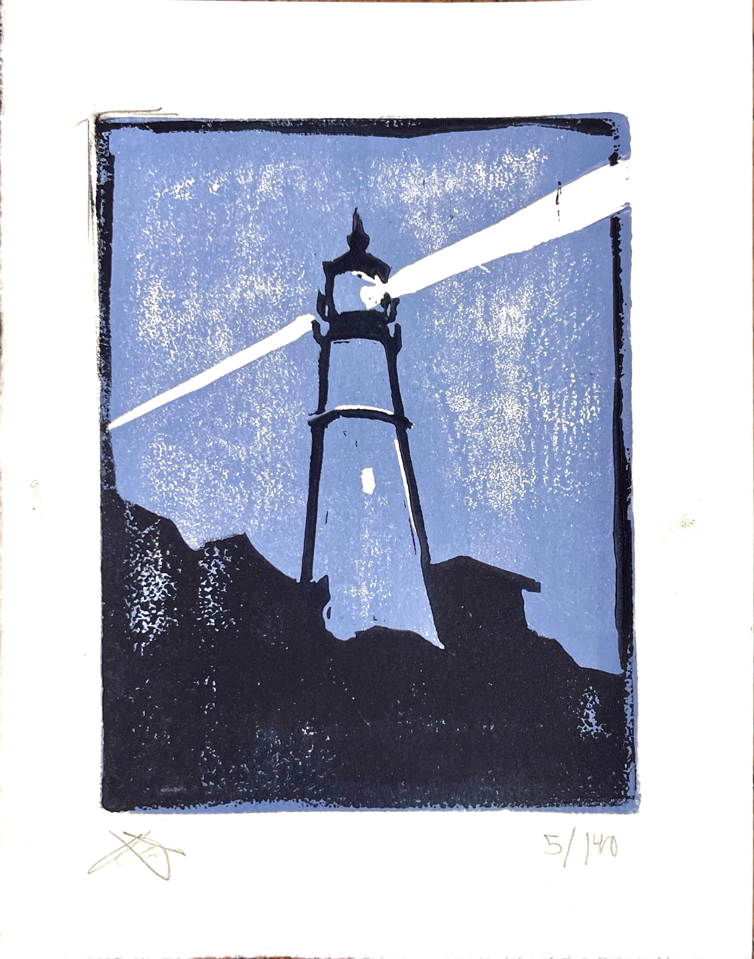 "Watch" Block Print (4"x6")